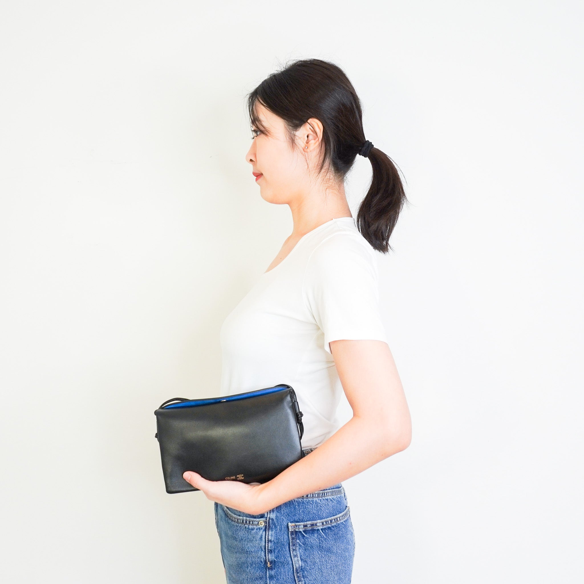 CURRENT SEASON Celine Trio Lambskin Bag in Black RRP £1150 | Authentic Preloved - Reloved Again