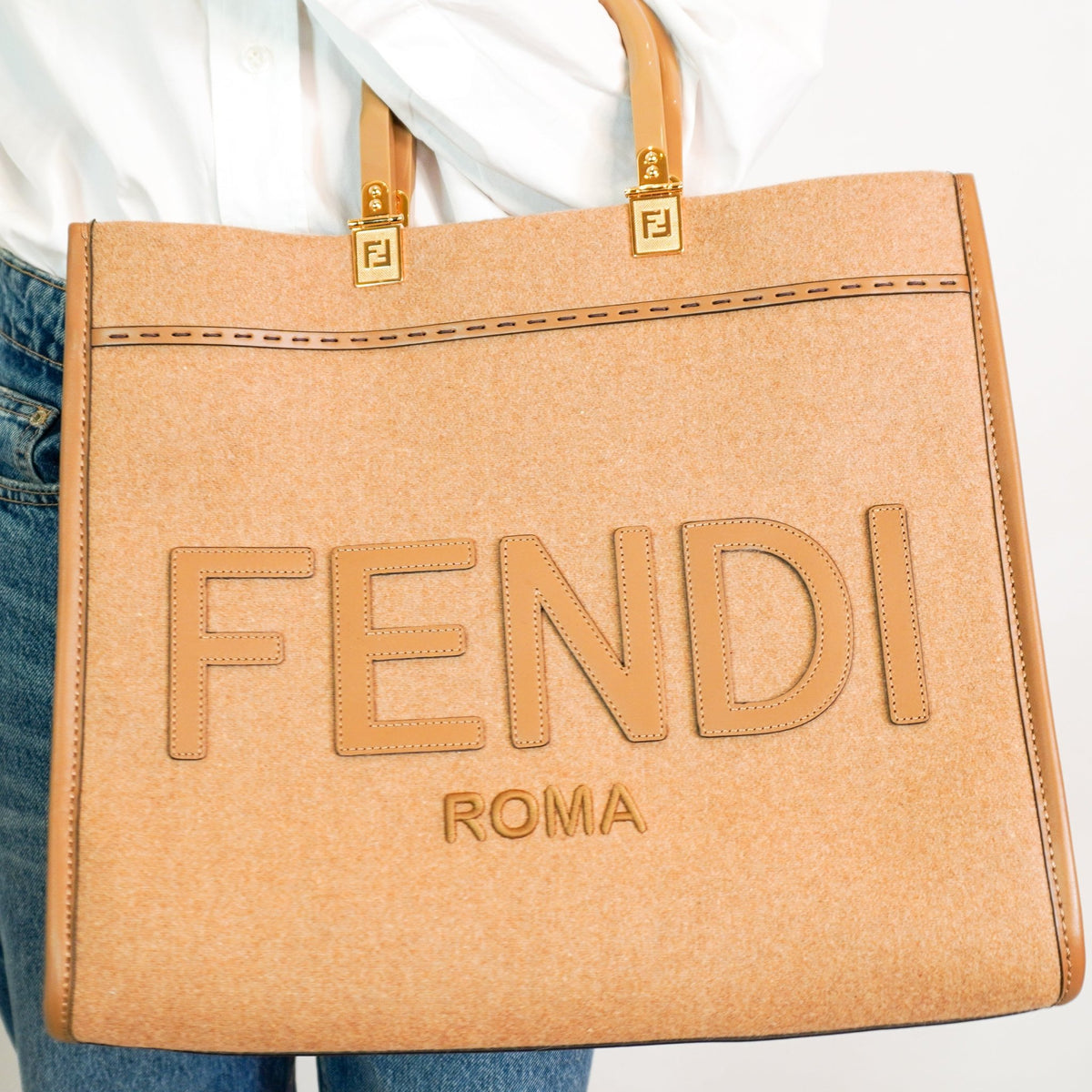 Fendi Roma Wool Tote Bag (RRP £1800) | Authentic Preloved - Reloved Again