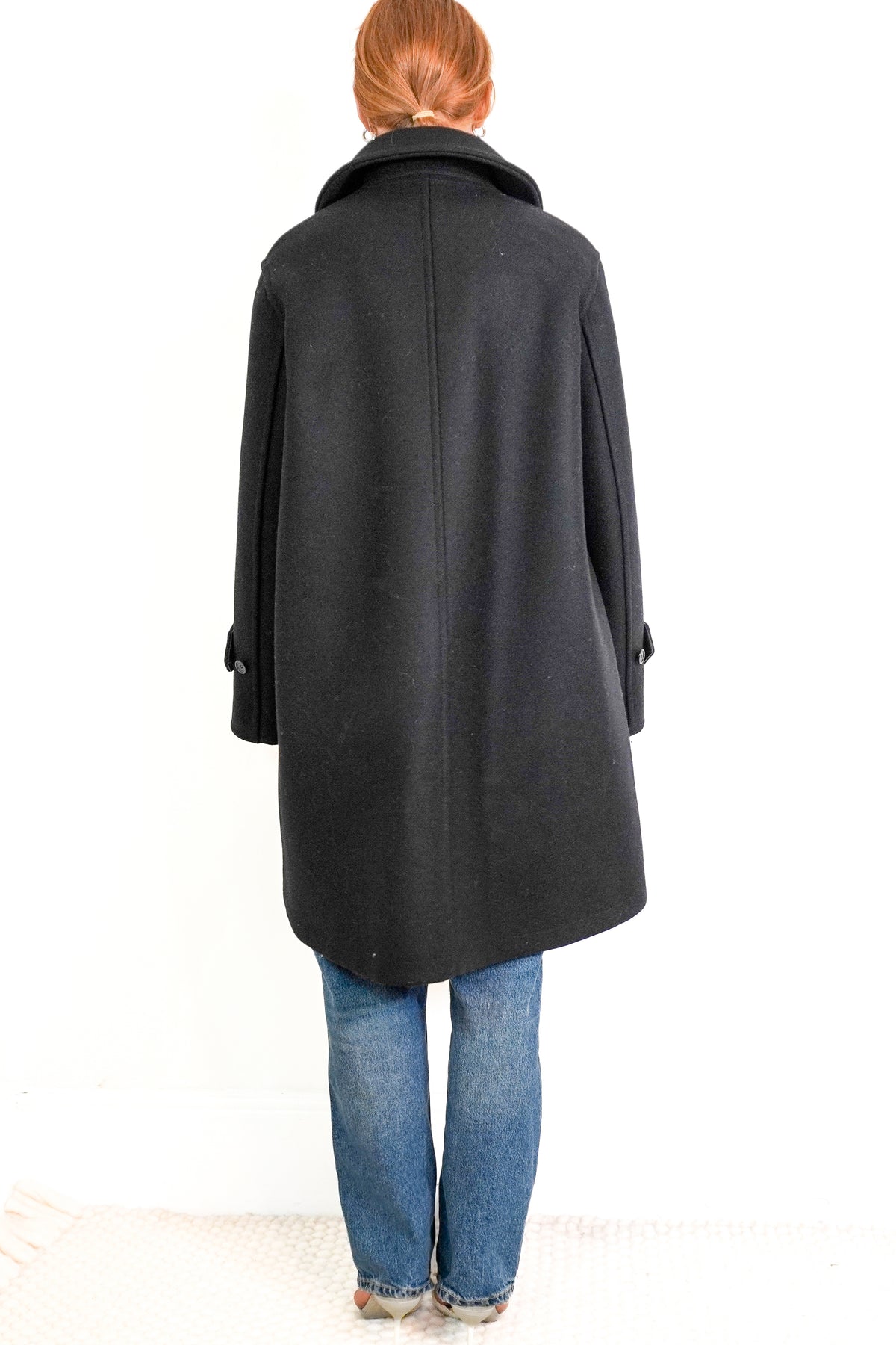 Saint Laurent Exaggerated-Collar Wool Duffle Coat (RRP £4075) | Authentic Preloved