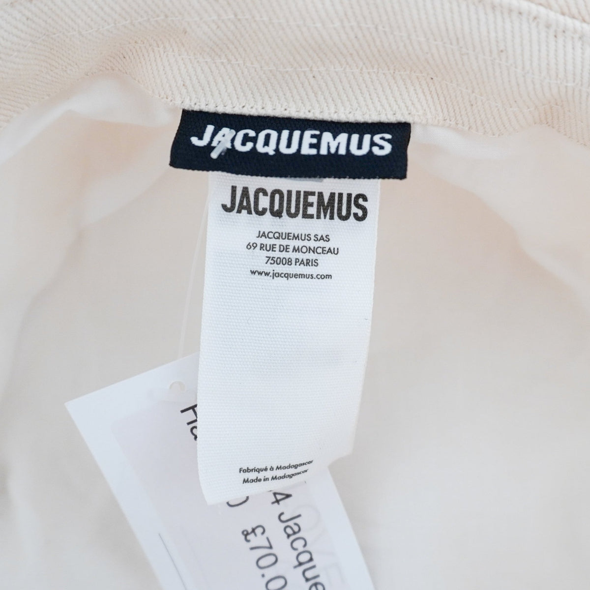 Jacquemus The Gadjo Bucket Hat in Off-White (RRP £130) | Authentic Preloved FINAL SALE - Reloved Again