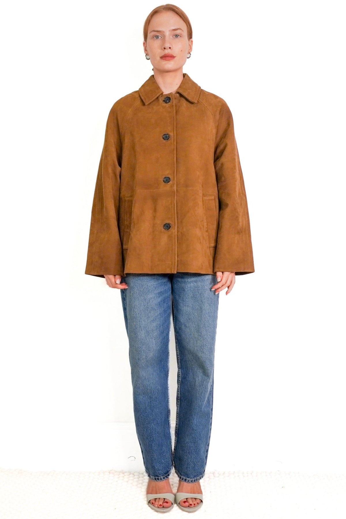 Massimo Dutti Brown Suede Jacket (RRP £400) | Authentic Preloved - Reloved Again