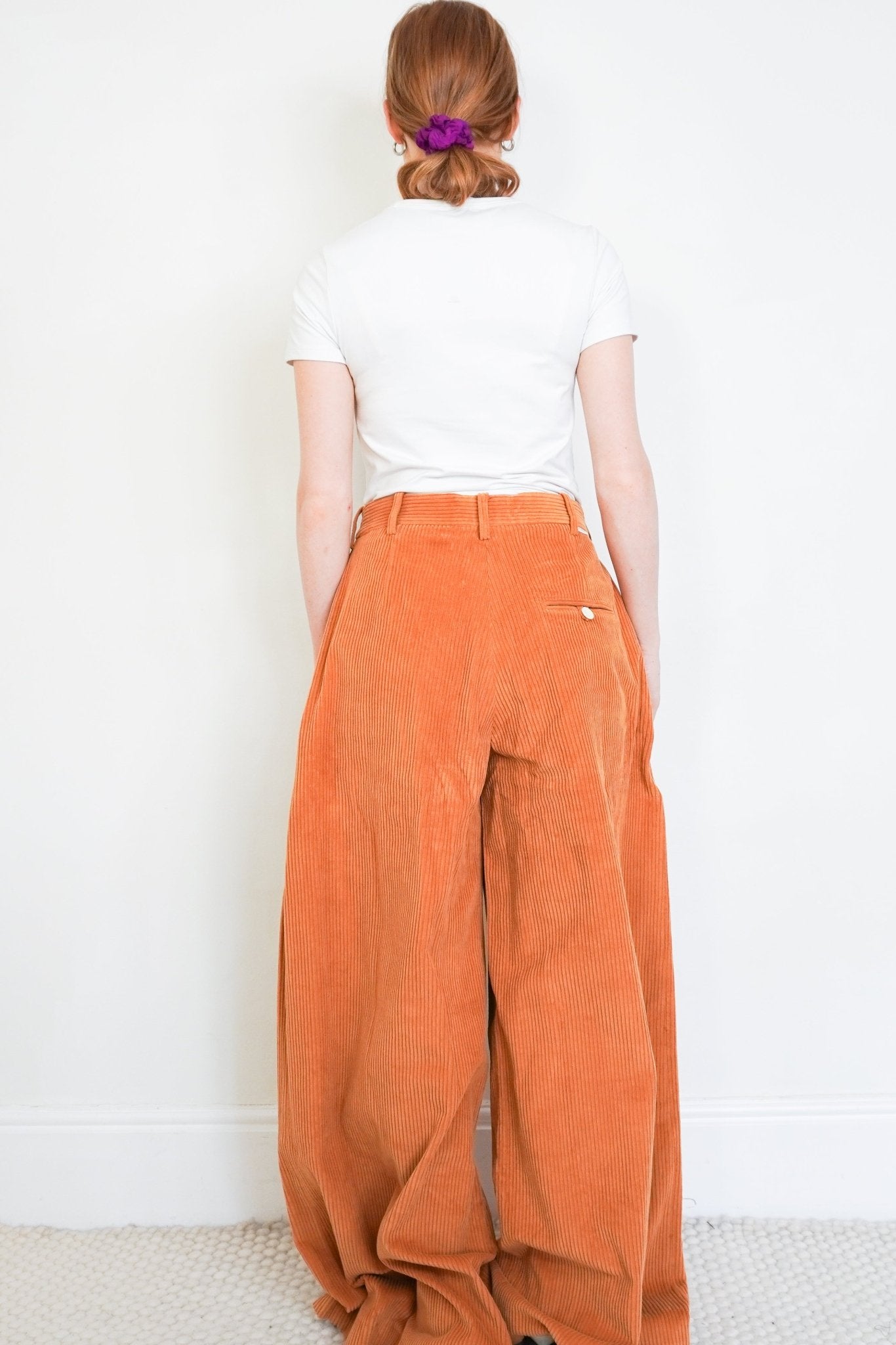 NEW S.S. Daley Orange Corduroy Trousers (RRP £400) | Authentic Preloved - Reloved Again