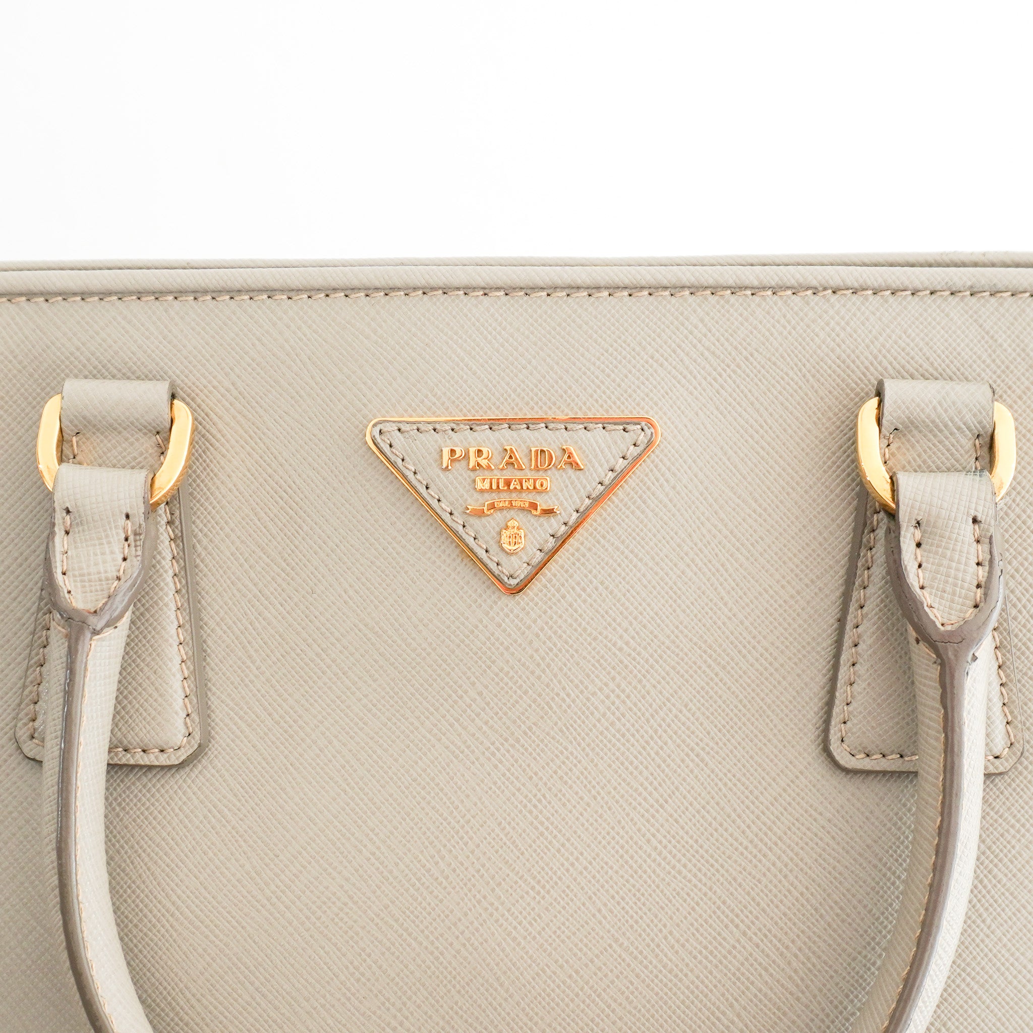 Prada Double Saffiano Leather Tote in Grey (RRP £2500) | Authentic Preloved