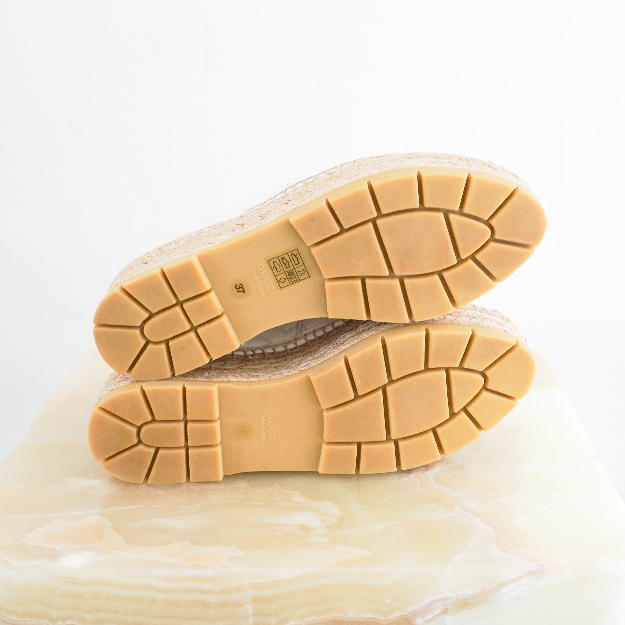 NEW Gucci White GG Marmont Leather Espadrilles (RRP £550) | Authentic Preloved - Reloved Again