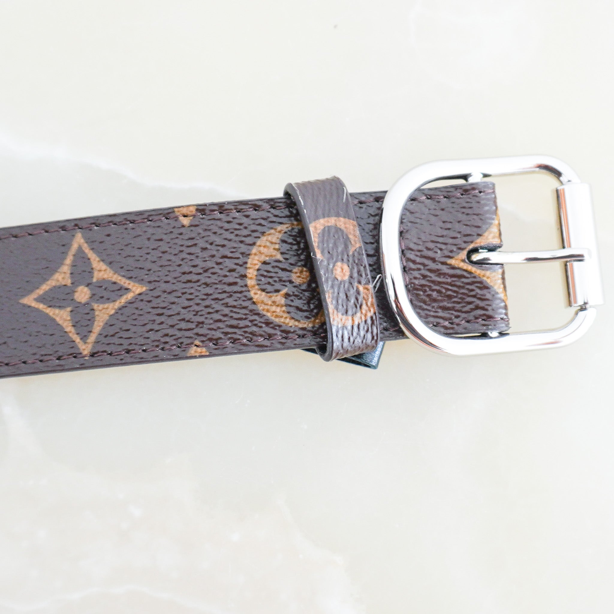 Louis Vuitton Brown Monogram Canvas Belt | Authentic Preloved FINAL SALE