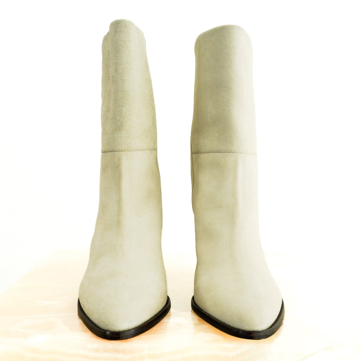 Isabel Marant Rouxa Winter White Suede Boots (RRP £850) | Authentic Preloved - Reloved Again