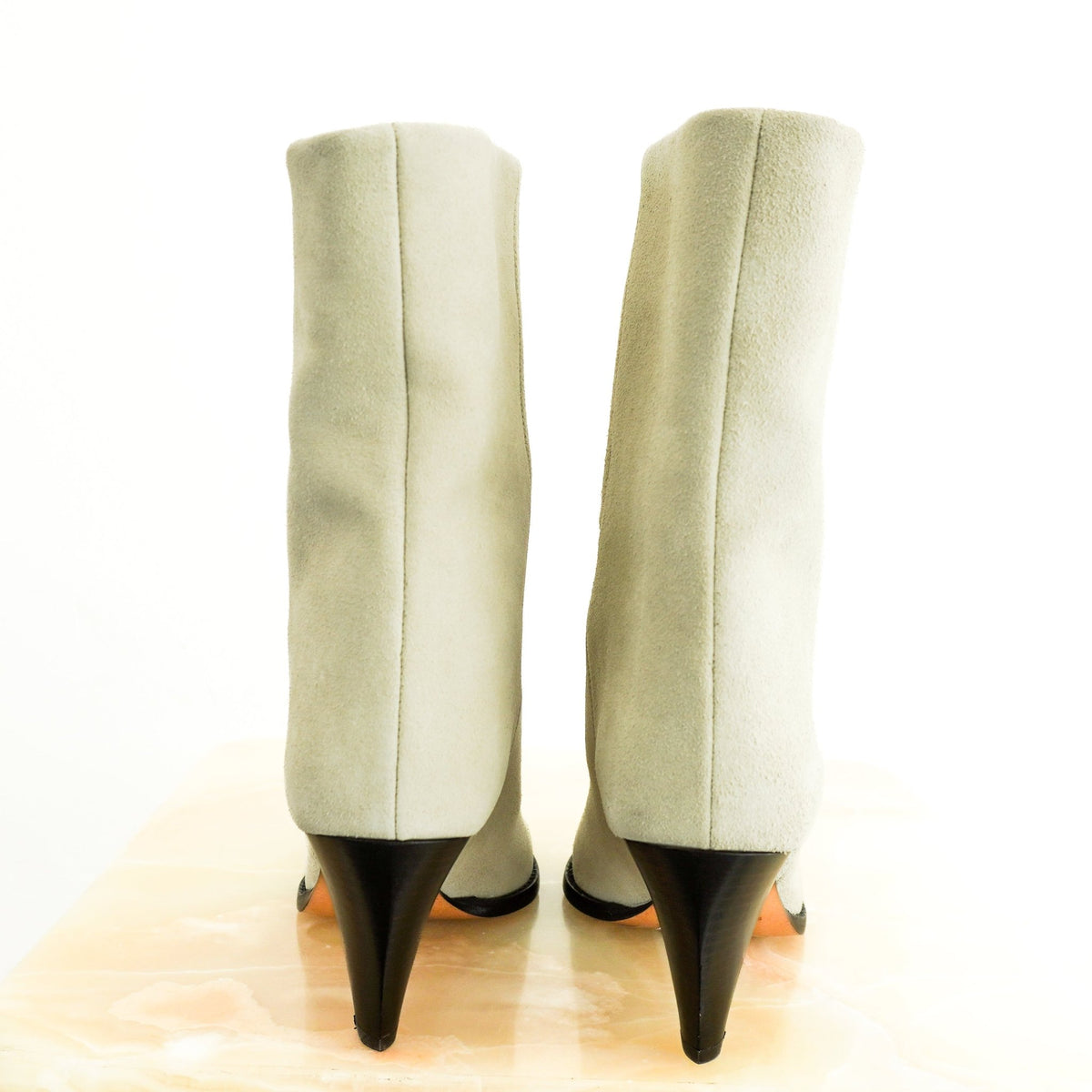 Isabel Marant Rouxa Winter White Suede Boots (RRP £850) | Authentic Preloved - Reloved Again