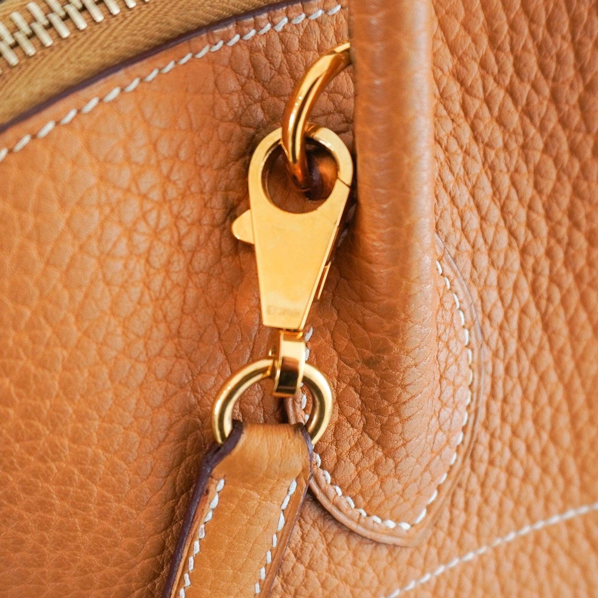 Hermès Bolide 35 Bag in Gold Togo Leather and Gold Tone Hardware (RRP £6000) | Authentic Preloved - Reloved Again