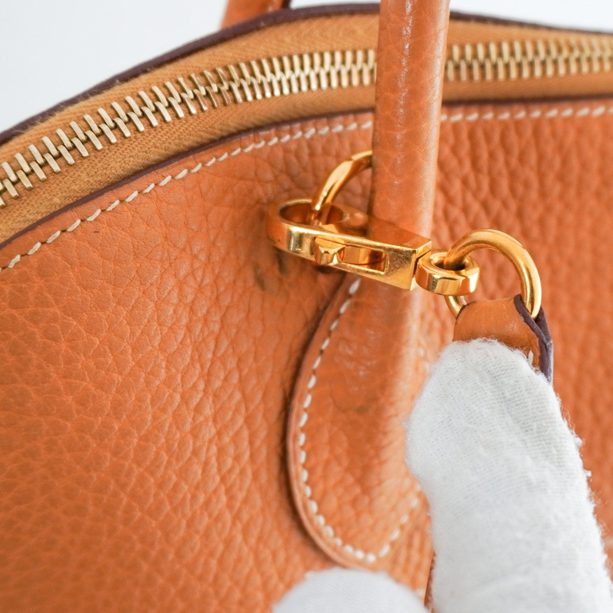 Hermès Bolide 35 Bag in Gold Togo Leather and Gold Tone Hardware (RRP £6000) | Authentic Preloved - Reloved Again