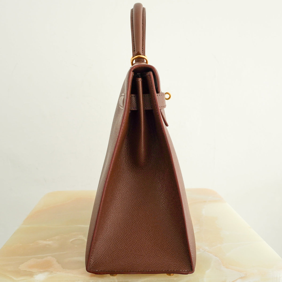 Hermes Kelly 32 Courchevel Havane Shoulder Bag Gold Hardware | Authentic Preloved - Reloved Again
