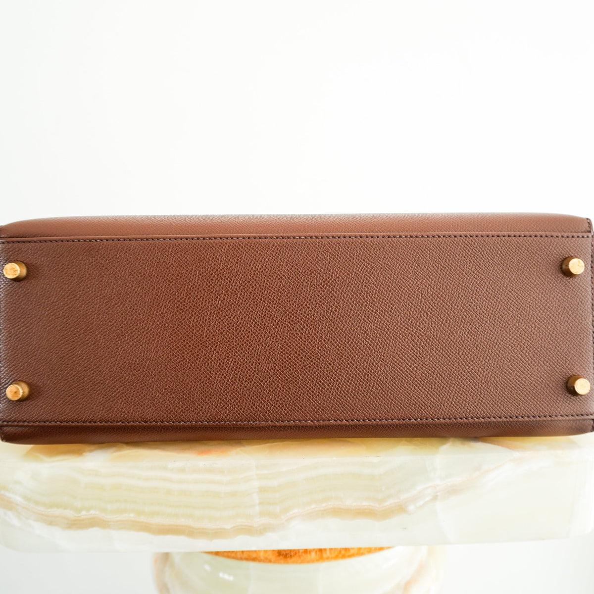Hermes Kelly 32 Courchevel Havane Shoulder Bag Gold Hardware | Authentic Preloved - Reloved Again