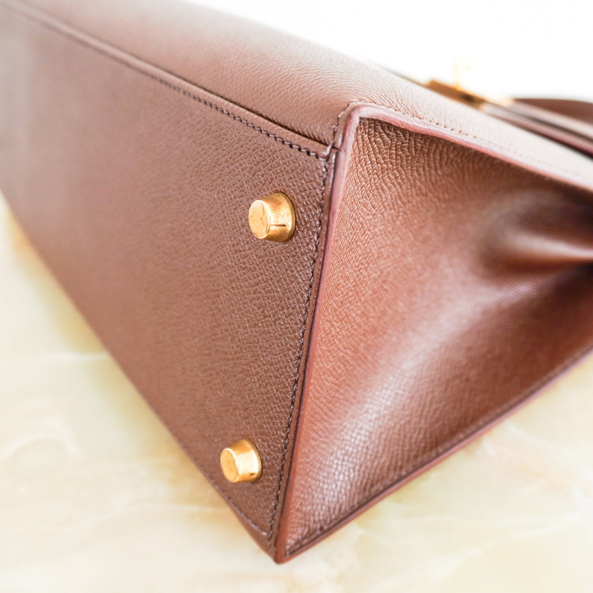Hermes Kelly 32 Courchevel Havane Shoulder Bag Gold Hardware | Authentic Preloved - Reloved Again