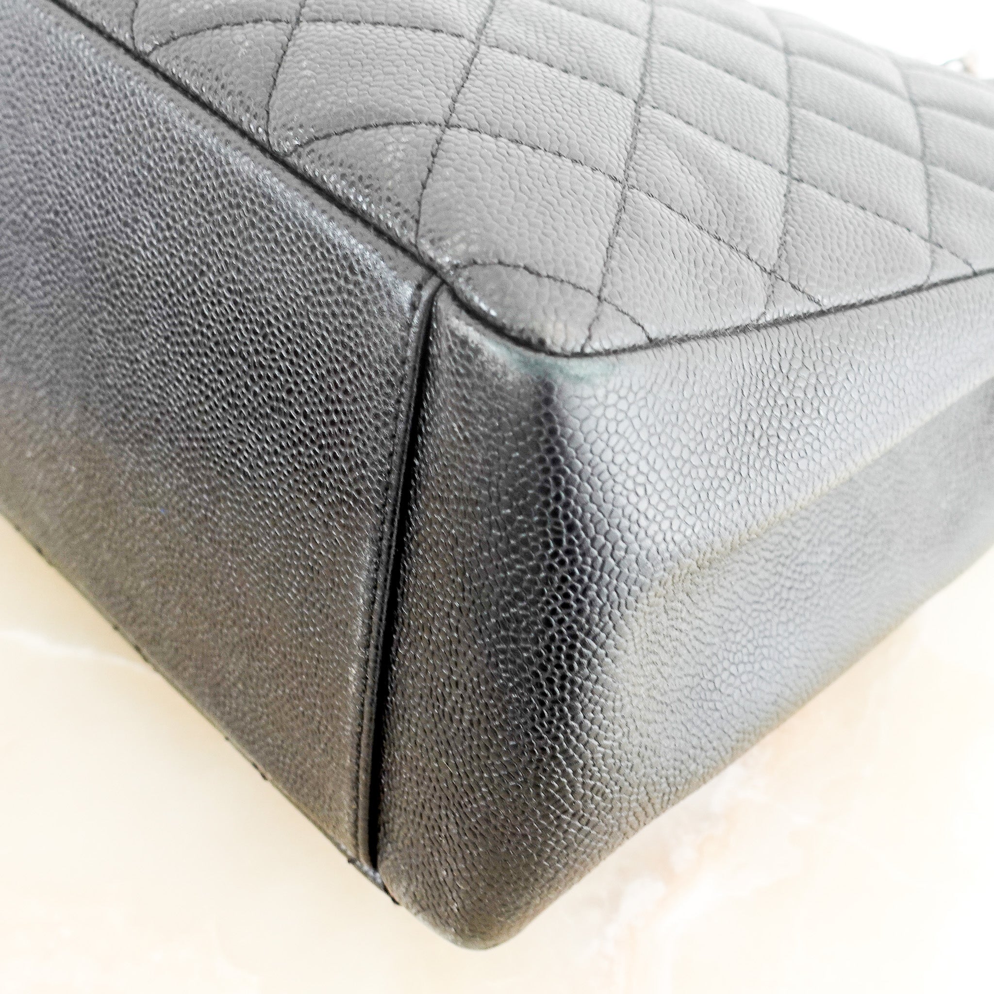 Chanel Grande Quilted Caviar Leather Black Shopper Tote RRP £5,200 | Authentic Preloved - Reloved Again