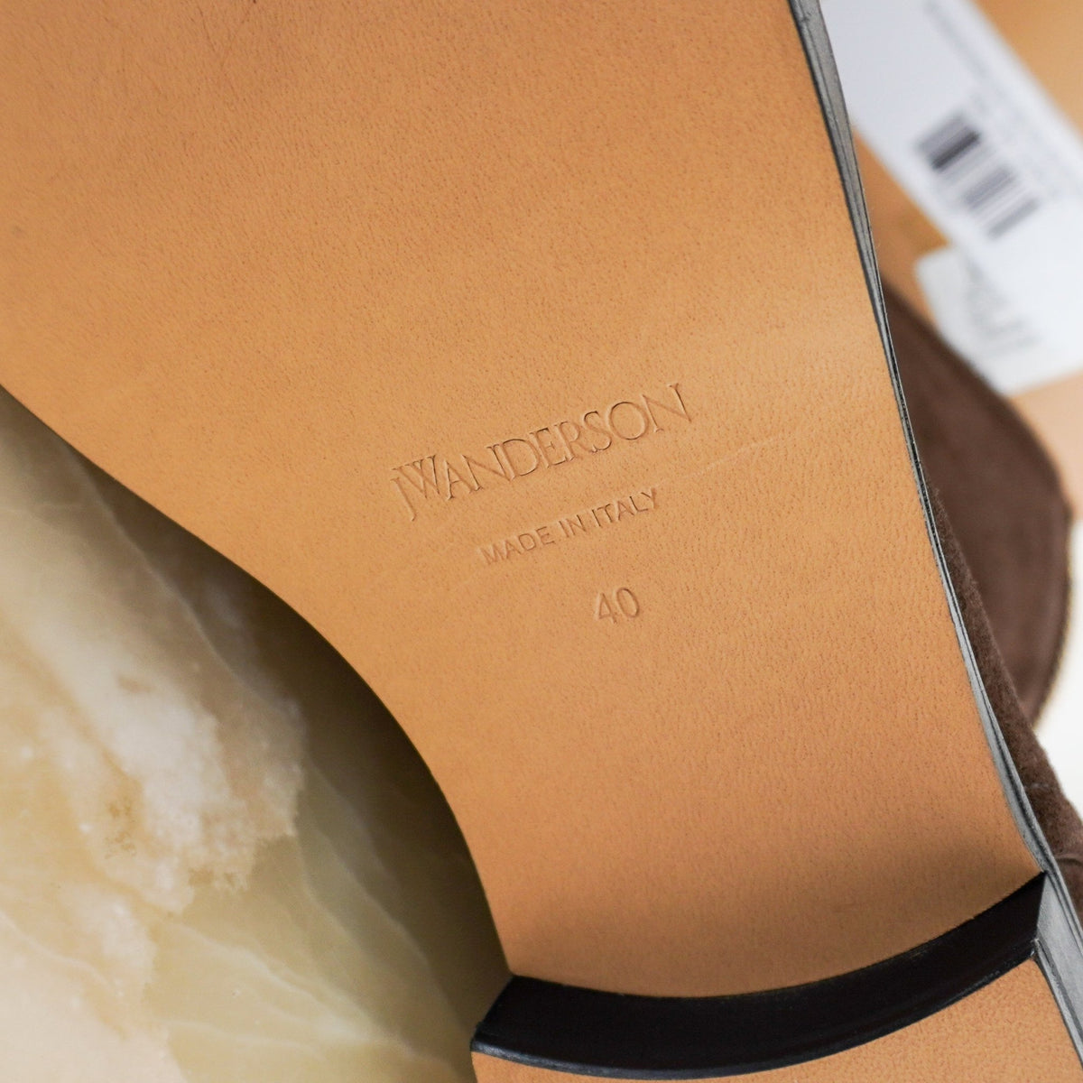 NEW JW Anderson Brown Suede Ankle Boots with Gild Zips (RRP £700) | Authentic Preloved
