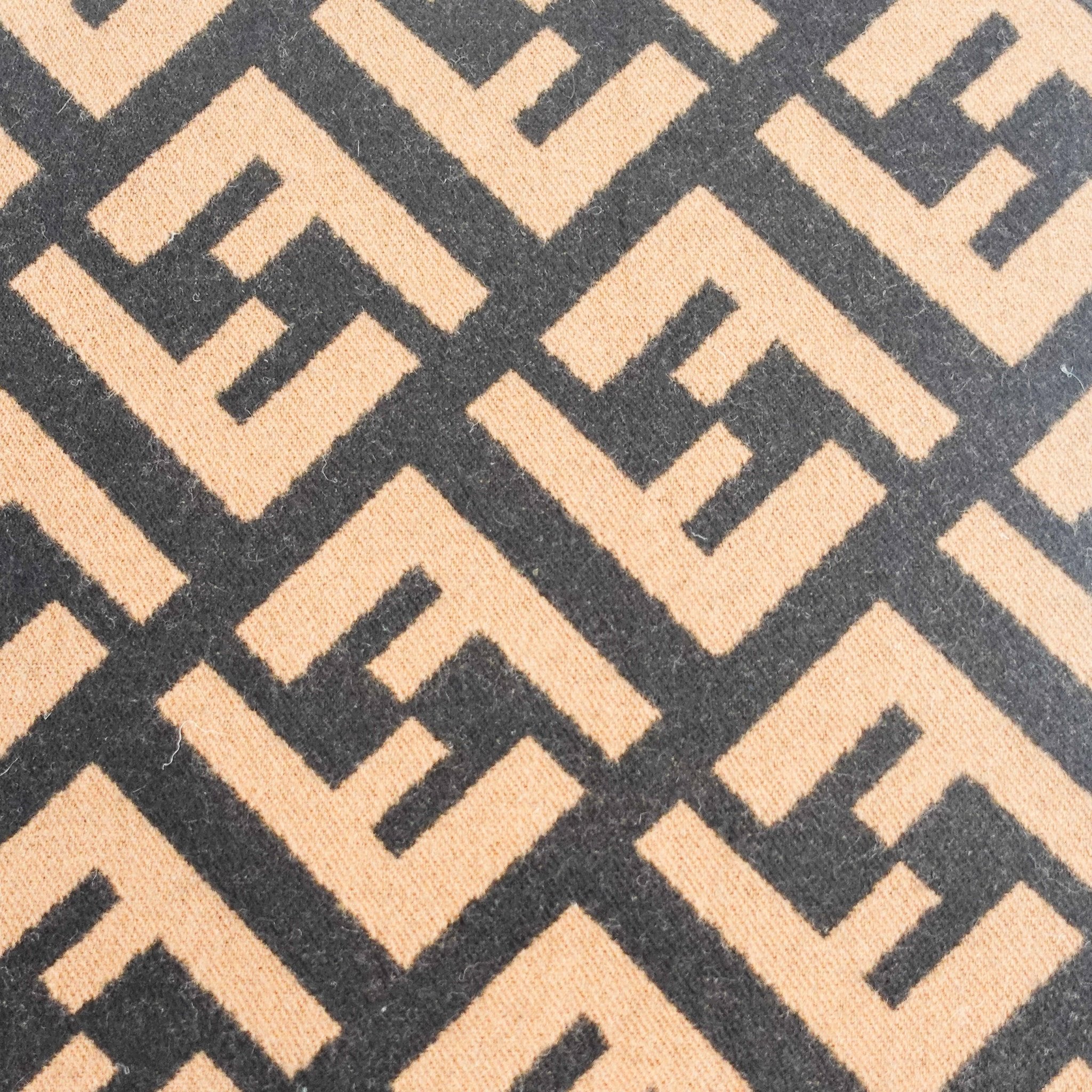 Fendi FF Logo Tobacco Brown Cashmere Knitted Scarf RRP £500 | Authentic Preloved - Reloved Again