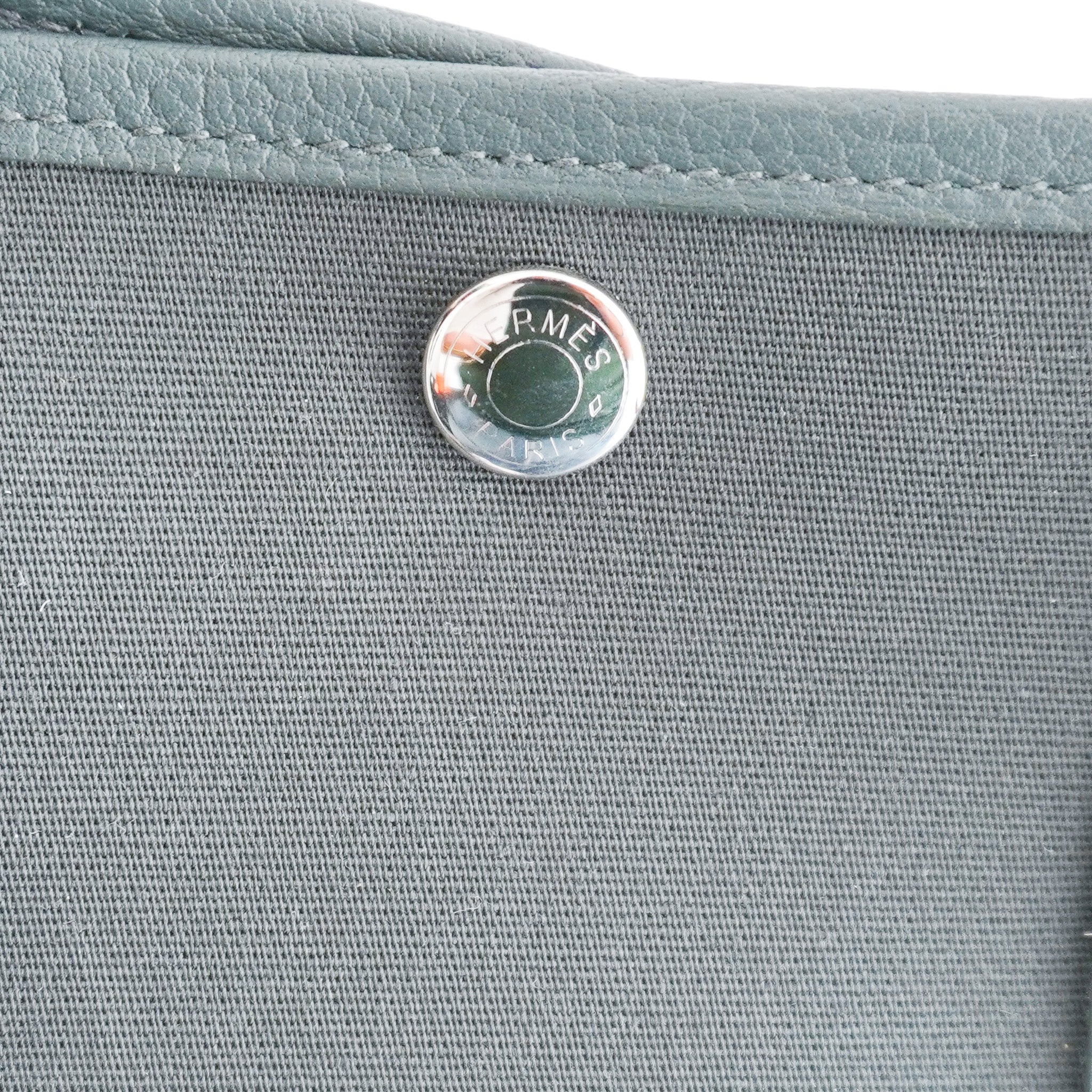 Hermes Graphite Garden Party 30 Tote Bag in Toile Officier (RRP £2400) | Authentic Preloved - Reloved Again