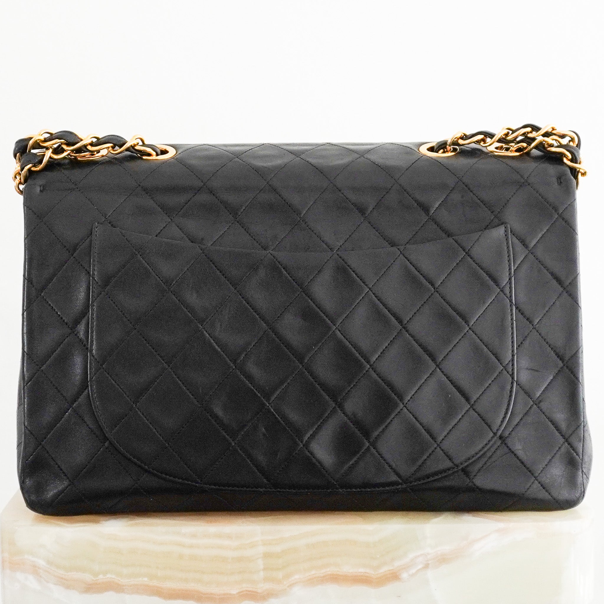 Chanel jumbo XL Classic Lambskin Single Flap crossbody bag-authentic preloved