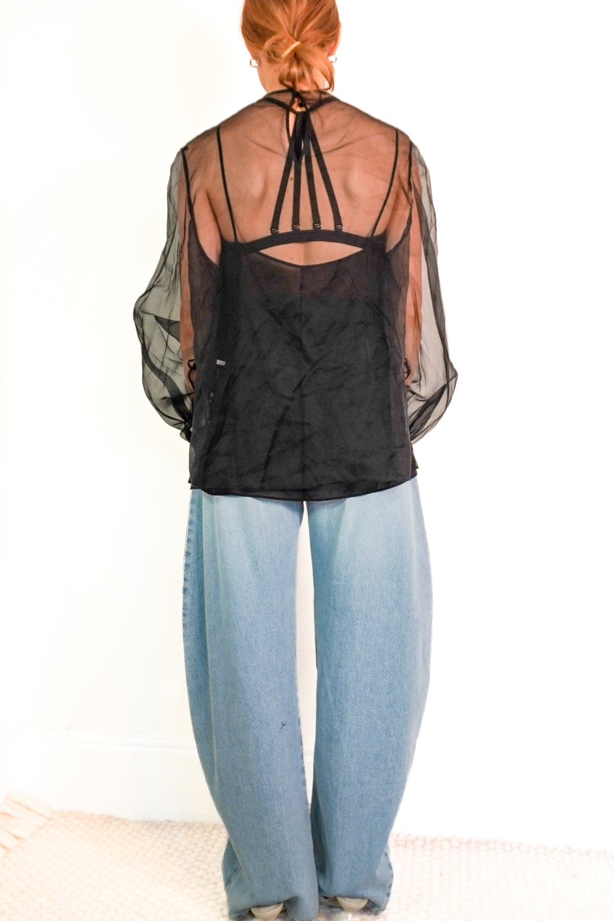 Valentino Sheer Silk Organza Pussy-Bow Blouse (RRP £1000) | Authentic Preloved