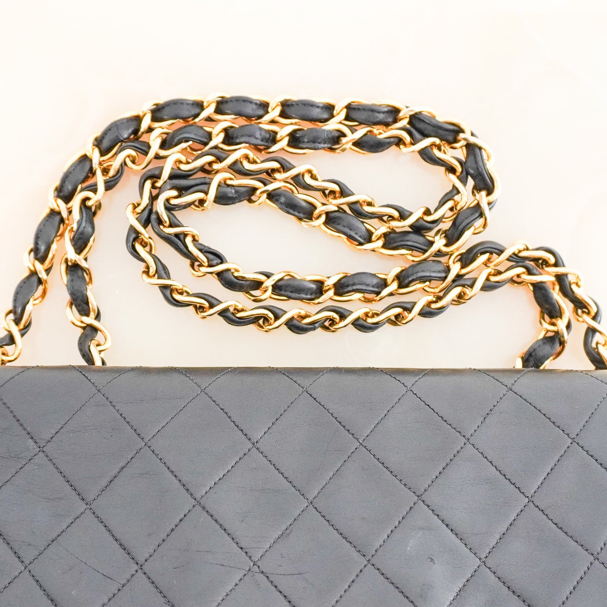 Chanel jumbo XL Classic Lambskin Single Flap crossbody bag-authentic preloved