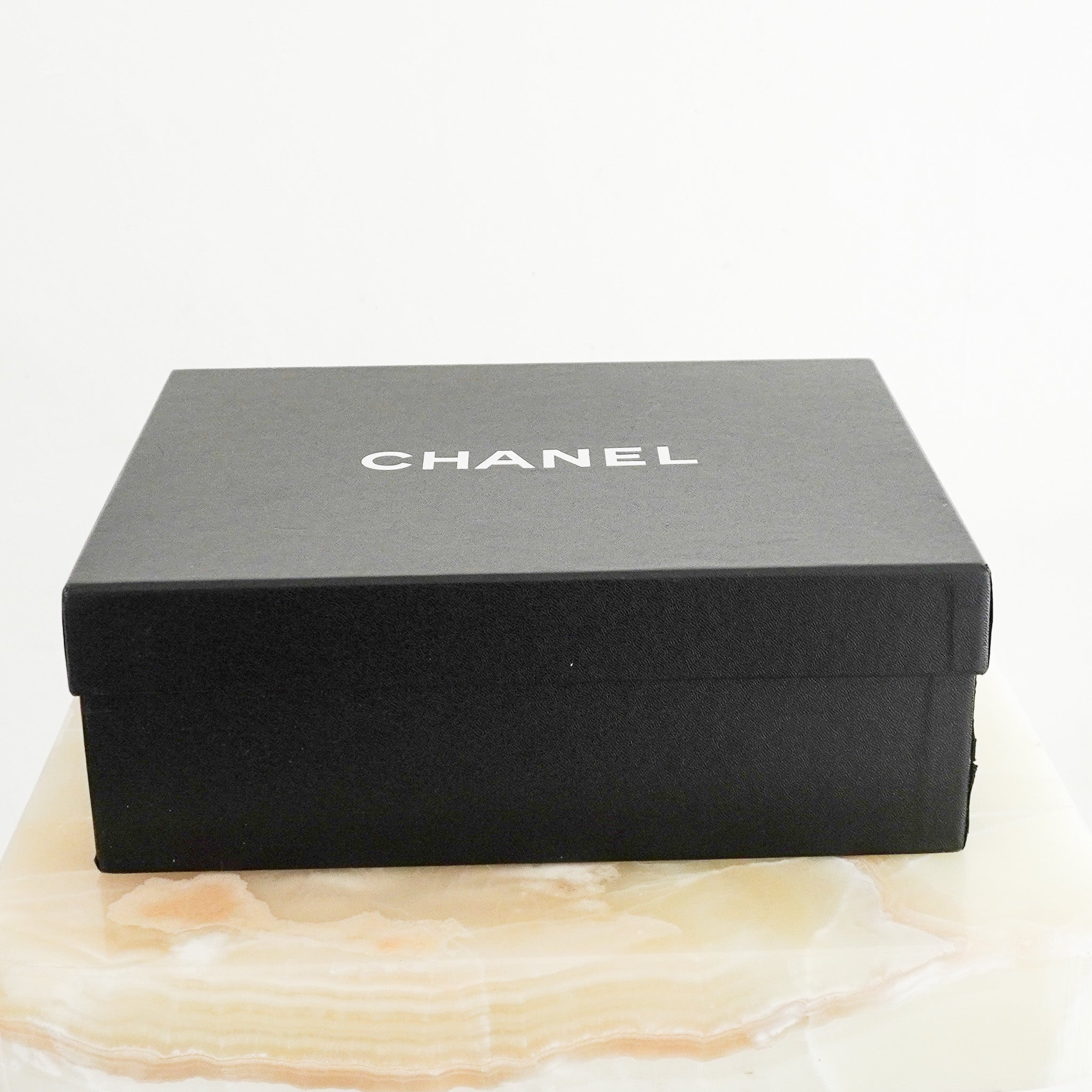 NEW Chanel Black Lambskin Leather & Pearl Embellished Sandals (RRP £900) | Authentic Preloved