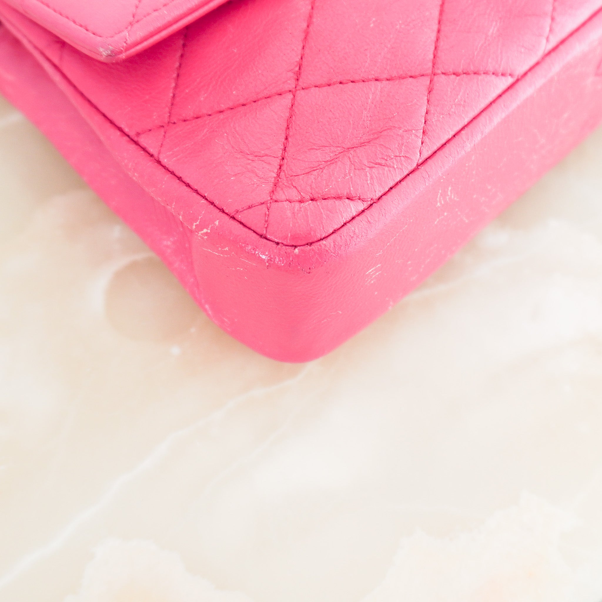 Chanel Vintage 1980s Pink Quilted Lambskin Mini Flap Bag (RRP £6500) | Authentic Preloved - Reloved Again