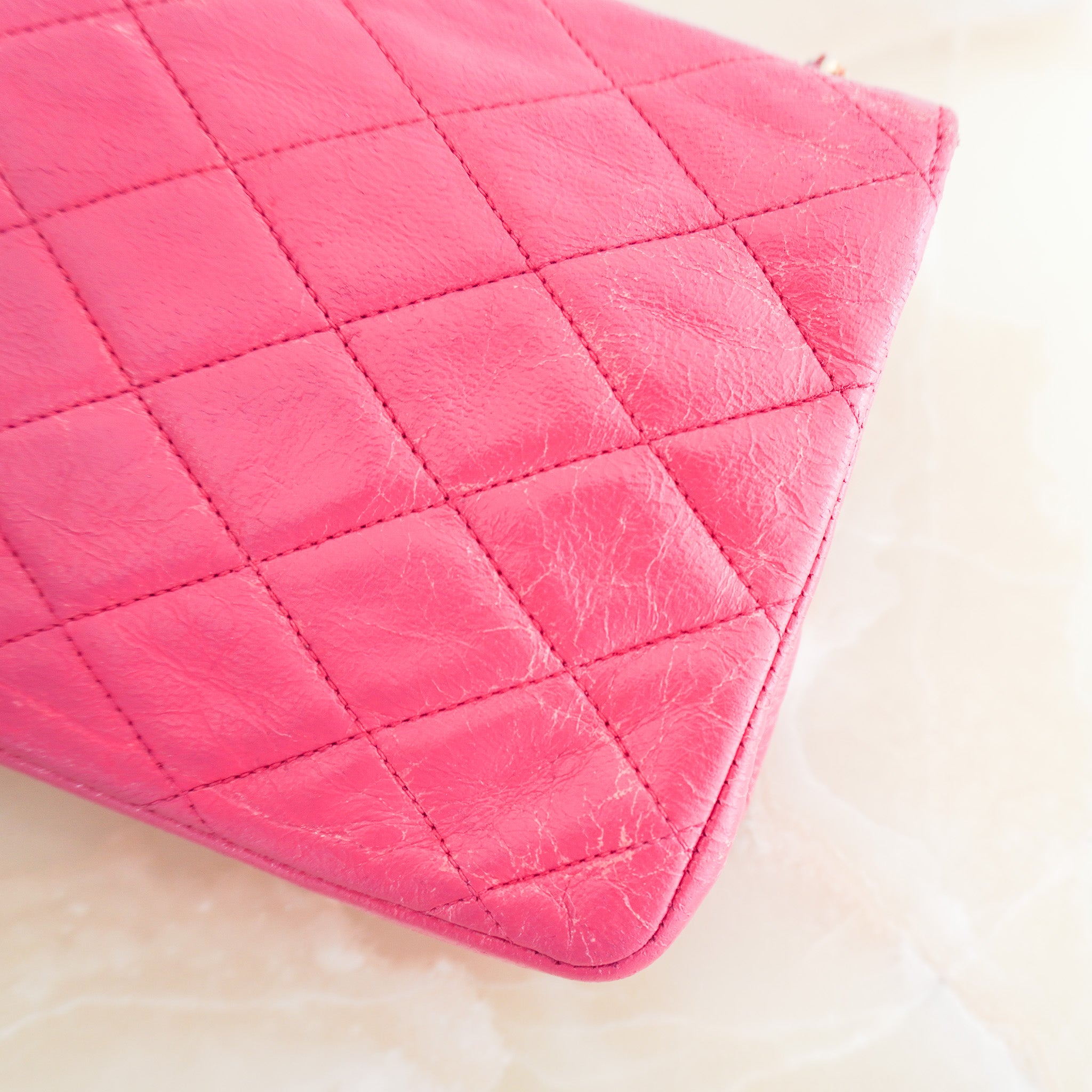 Chanel Vintage 1980s Pink Quilted Lambskin Mini Flap Bag (RRP £6500) | Authentic Preloved - Reloved Again