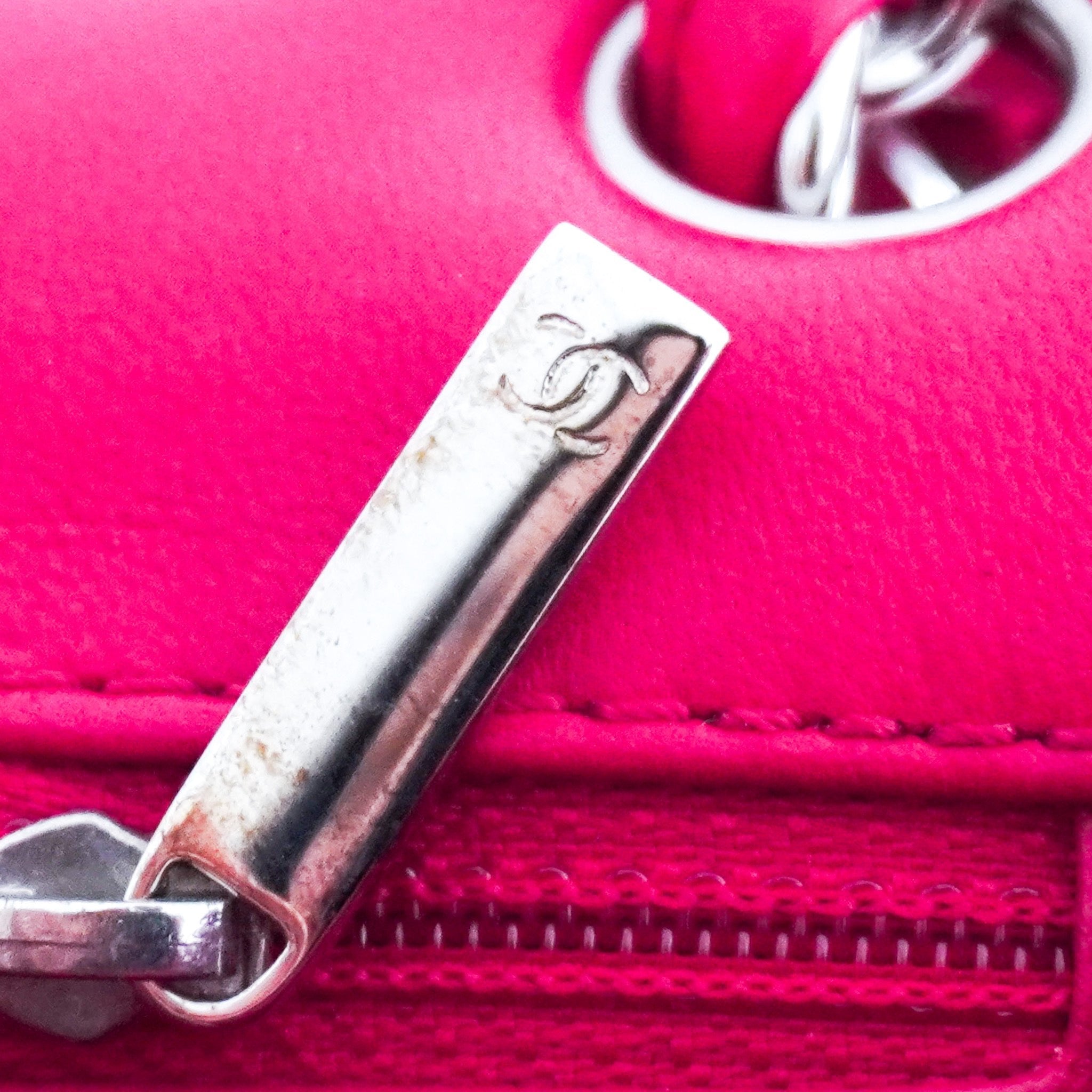 Chanel Chevron Fuchsia Quilted Jumbo Single Flap Bag RRP £5000 | Authentic Preloved - Reloved Again