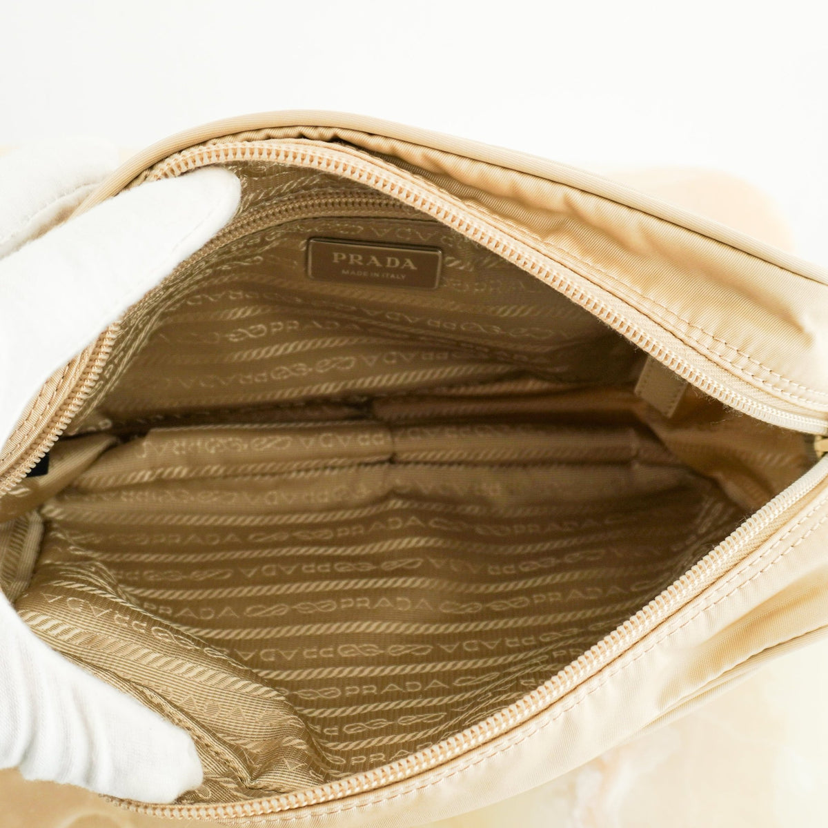 Prada Re-Nylon Shoulder Bag in Deserto (RRP £1510) | Authentic Preloved - Reloved Again