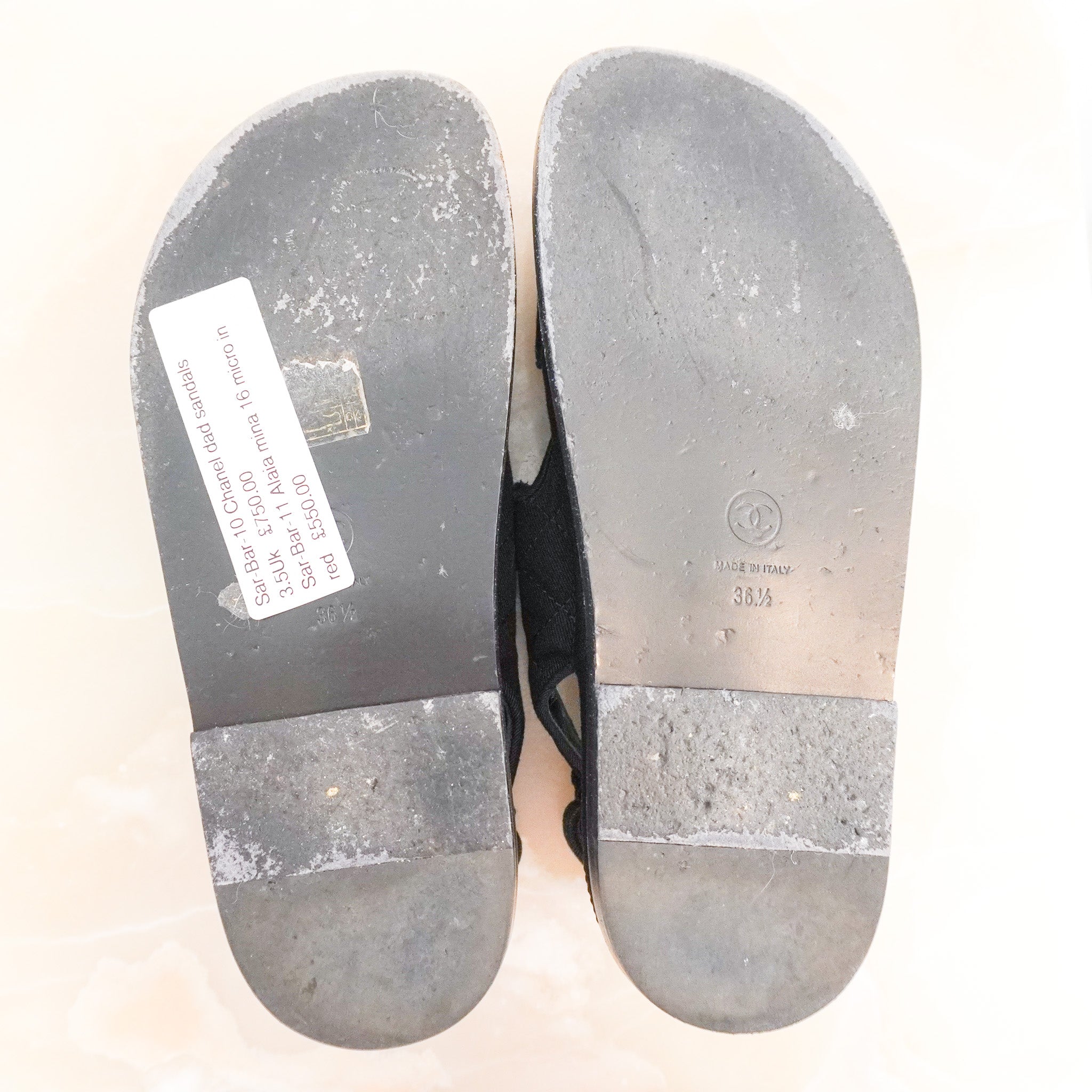 Chanel Black Quilted Dad Sandals RRP £1100 | Authentic Preloved