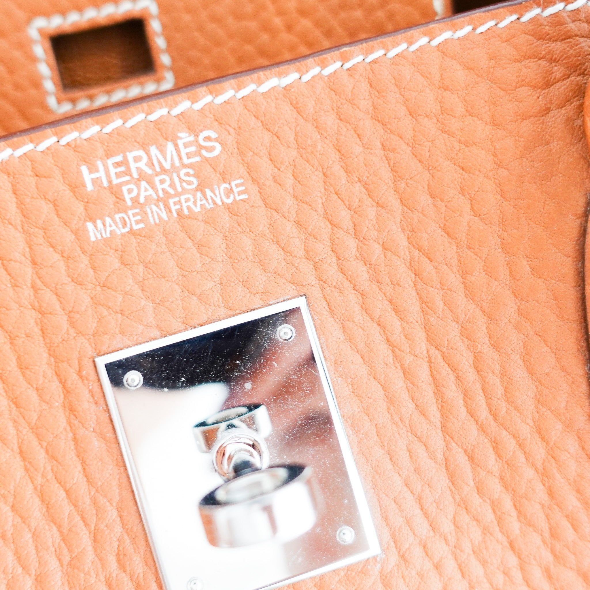 Hermès Birkin 40 Retourne Gold Togo Palladium | Authentic Preloved - Reloved Again