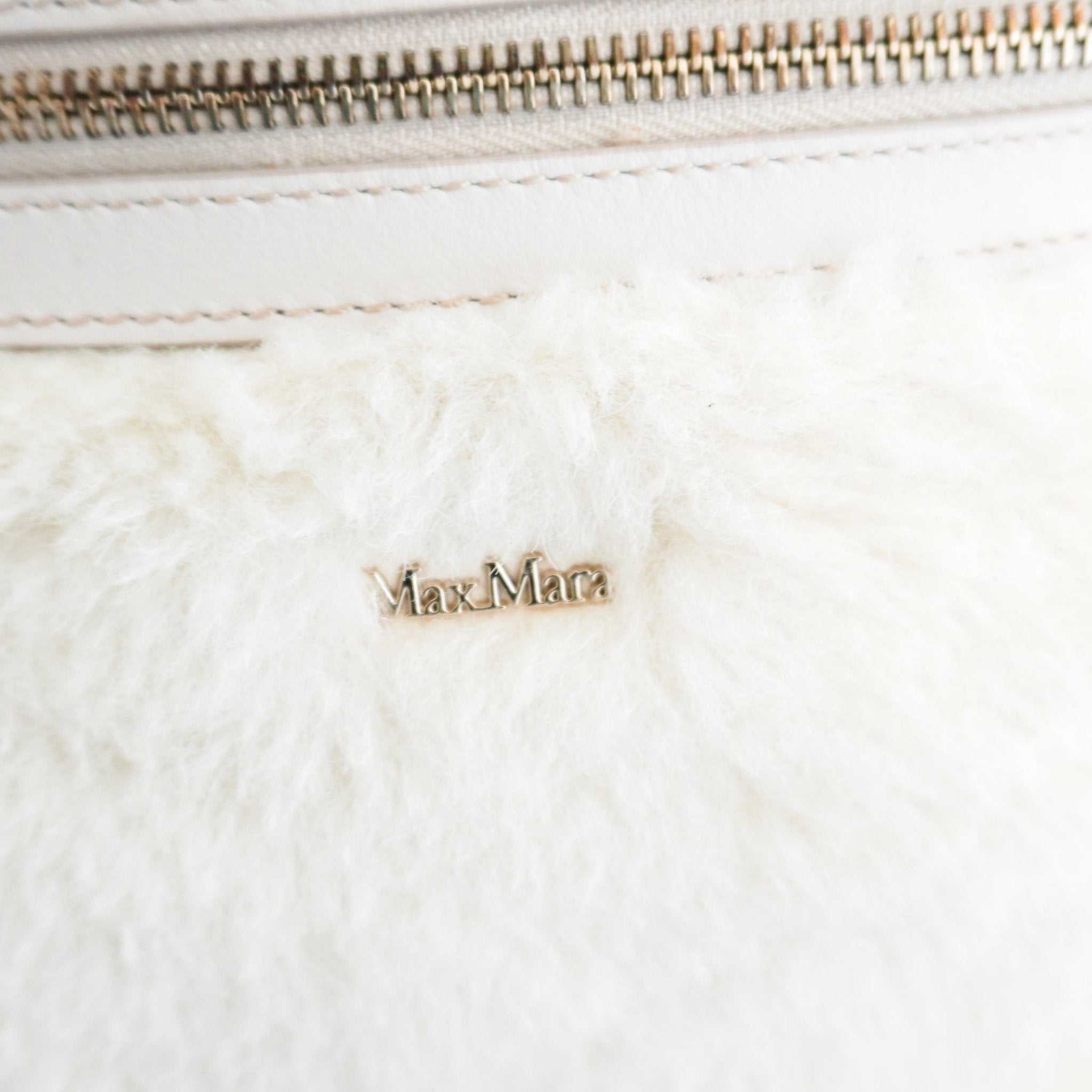 MaxMara White Camelux Teddy Fur Shoulder Bag (RRP £720) | Authentic Preloved - Reloved Again