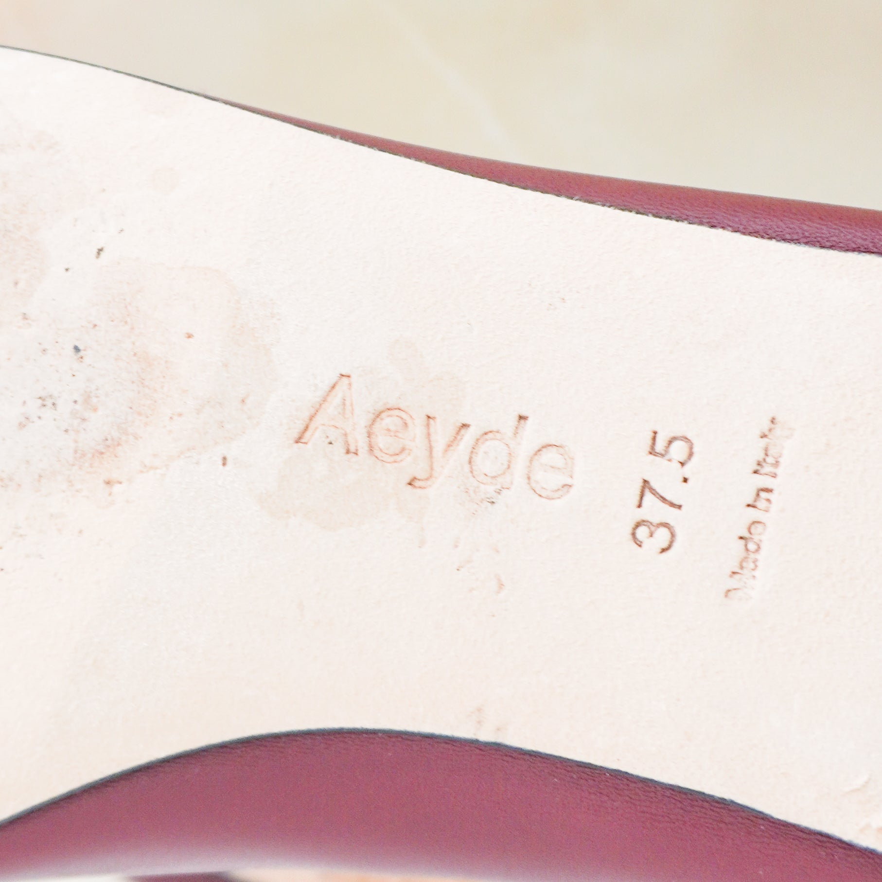 Aeyde Burgundy Betty Ballet Flats (RRP £280) | Authentic Preloved