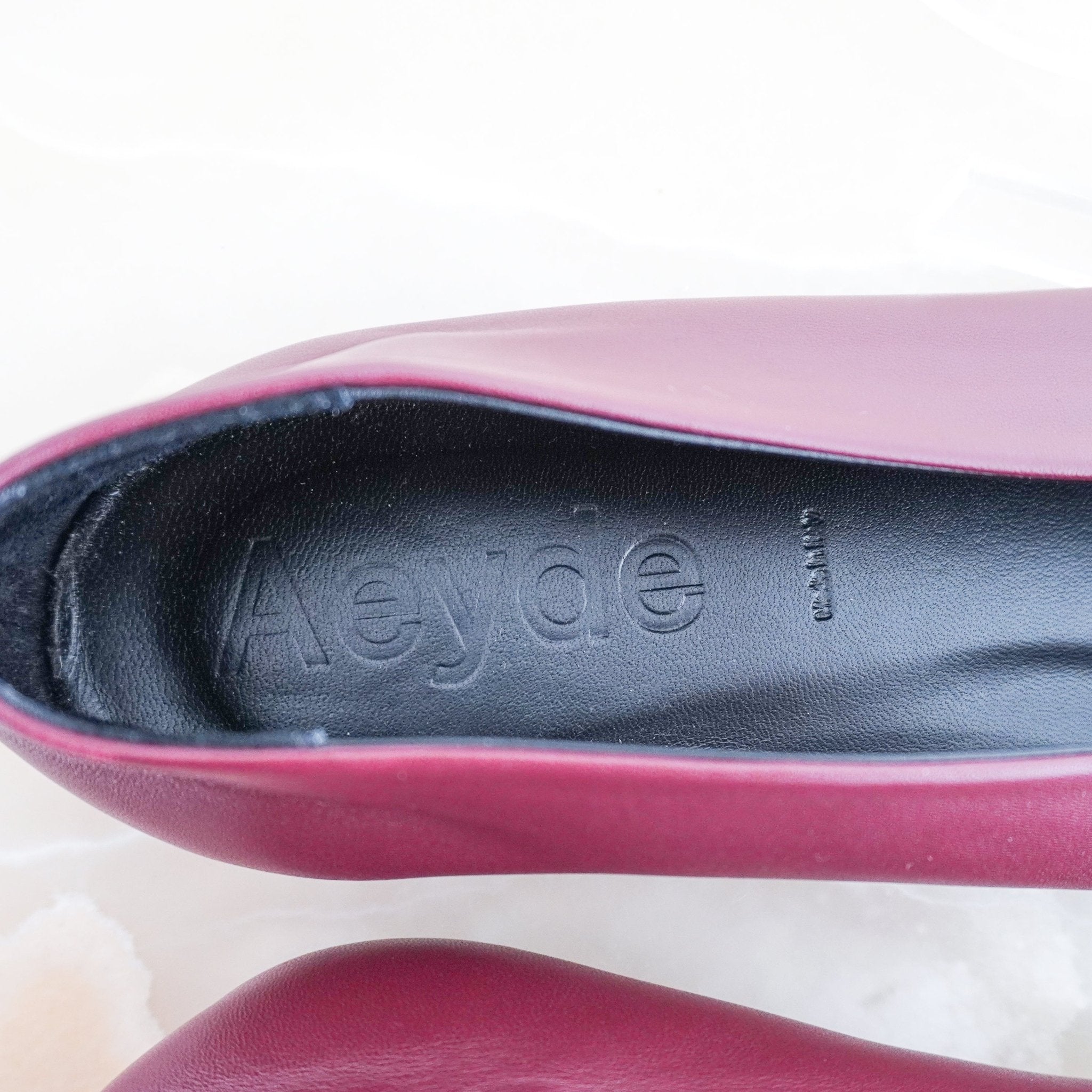 Aeyde Burgundy Betty Ballet Flats (RRP £280) | Authentic Preloved - Reloved Again