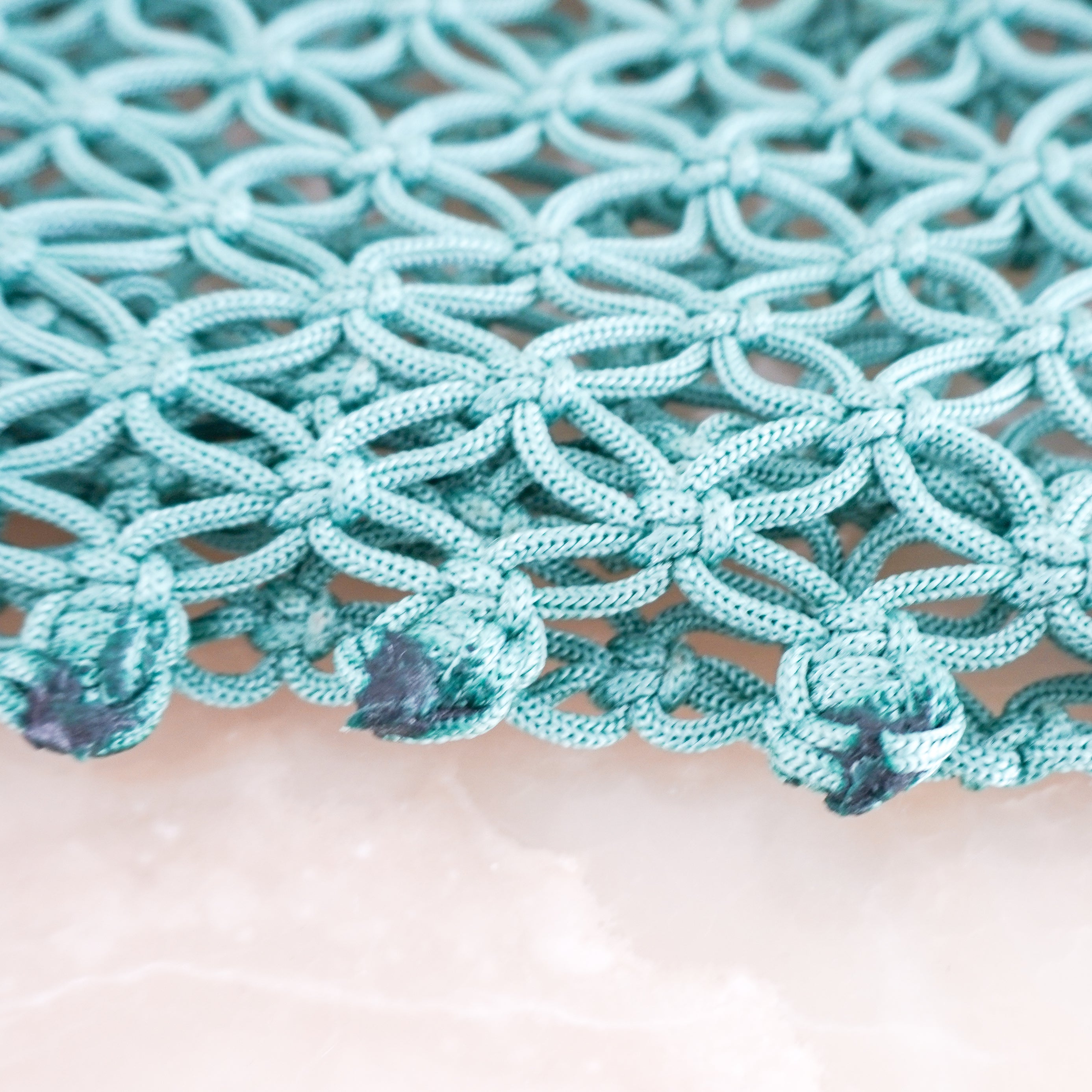 Sea Green Macramé Net Beach Tote Bag | Authentic Preloved FINAL SALE