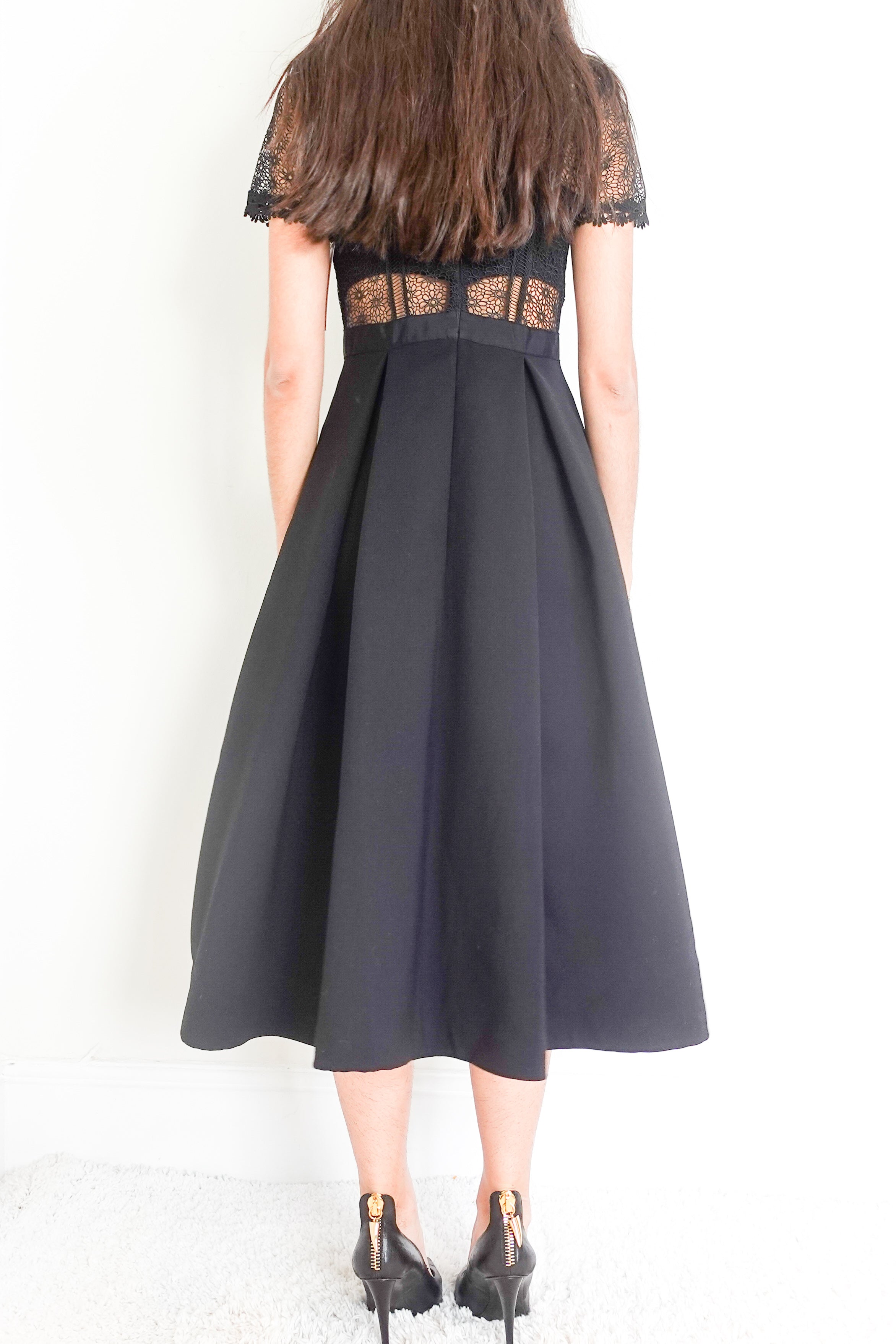 Self-Portrait Black Collared Maxi Dress RRP £500 | Authentic Preloved