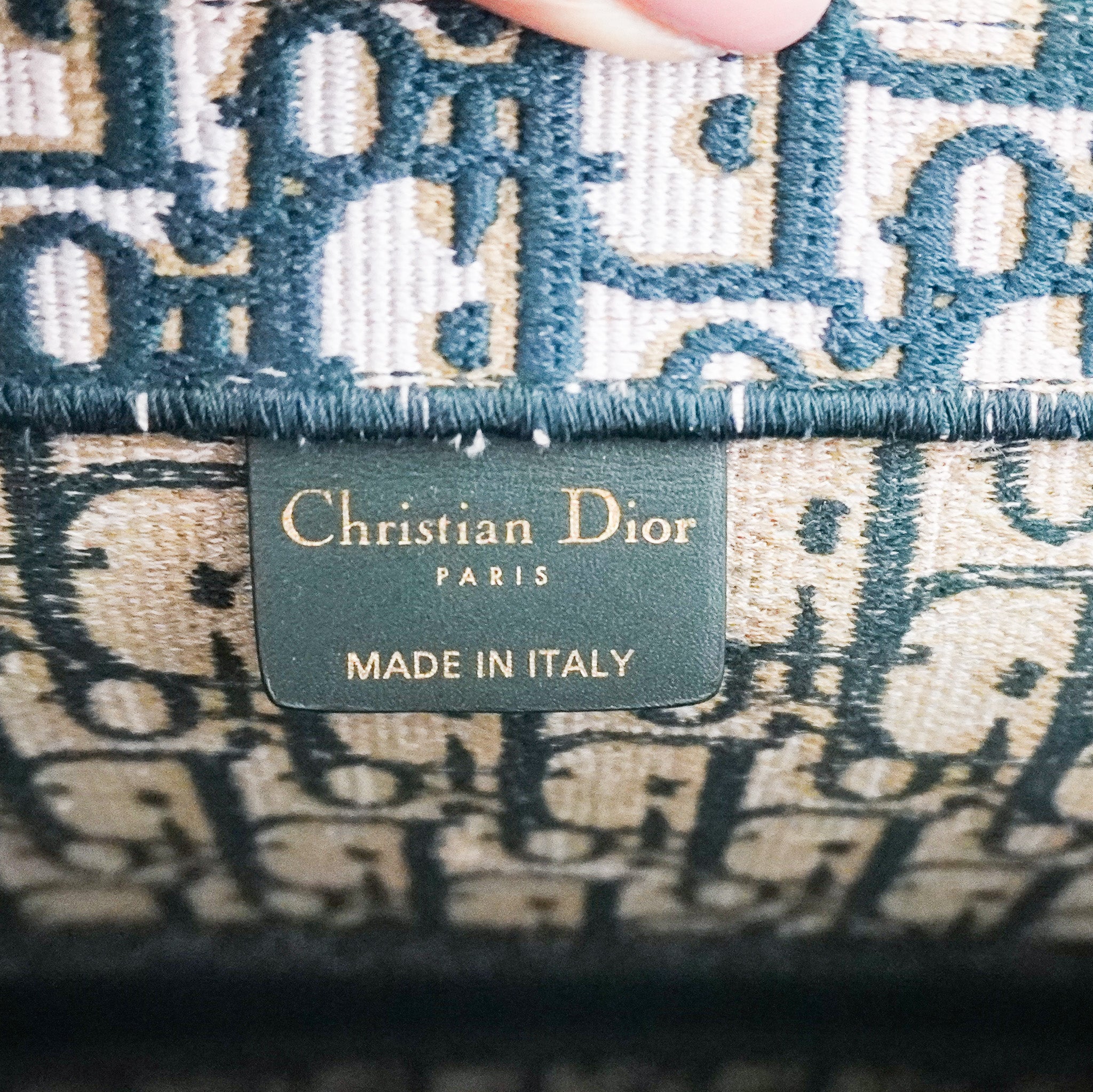Dior Book Large Tote in Green RRP £2550 | Authentic Preloved
