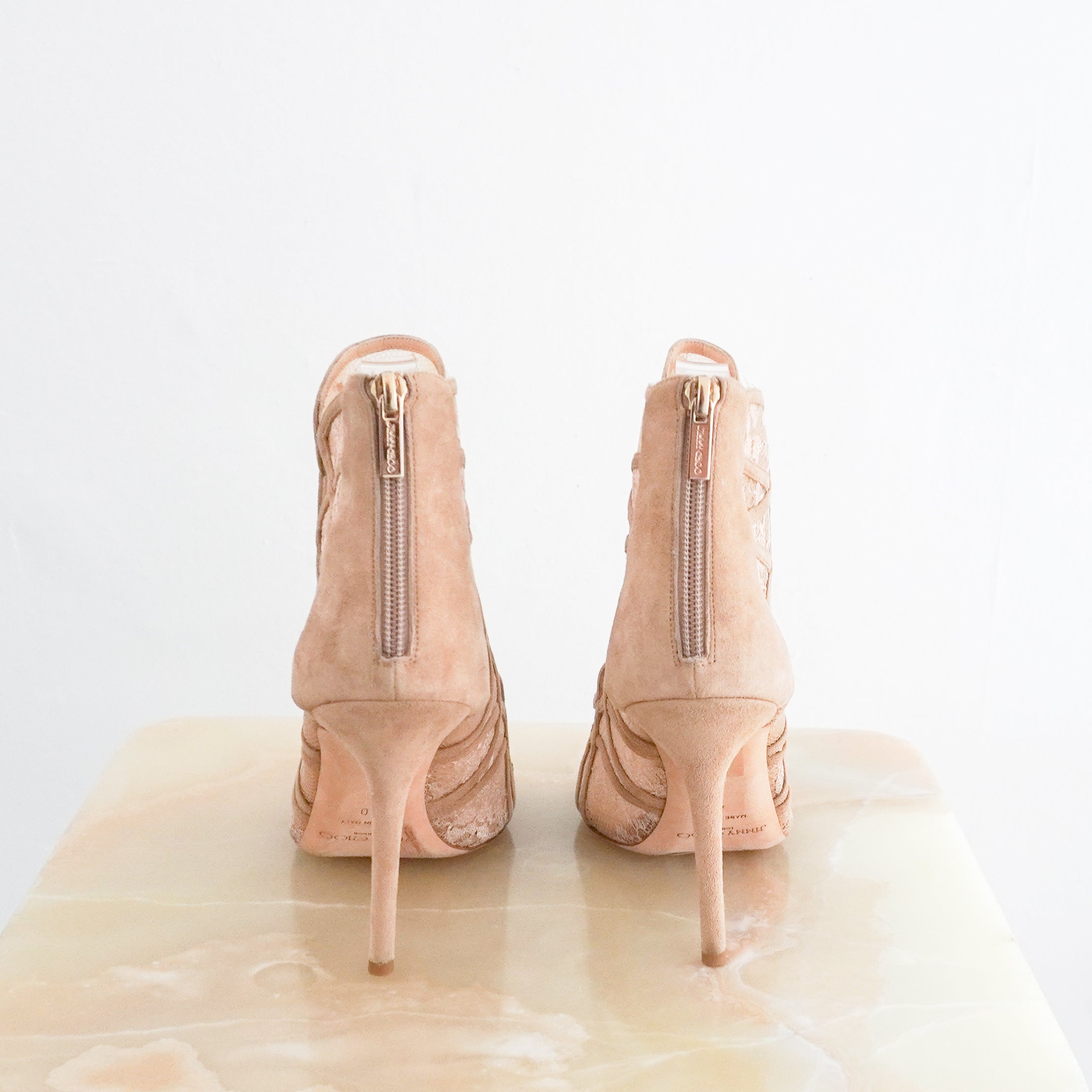 Jimmy Choo Suede/Lace Fauna Heels (RRP £750) | Authentic Preloved