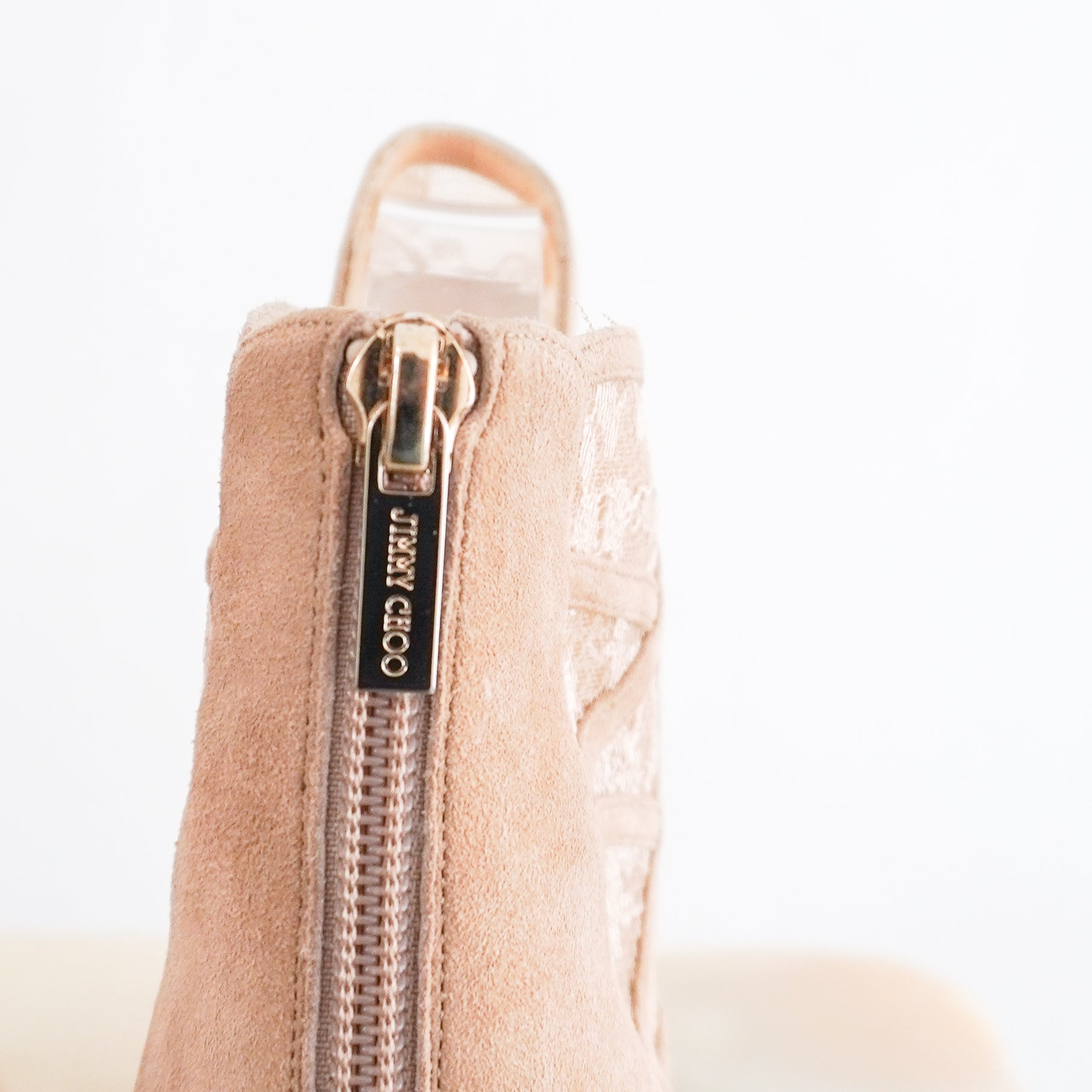 Jimmy Choo Suede/Lace Fauna Heels (RRP £750) | Authentic Preloved