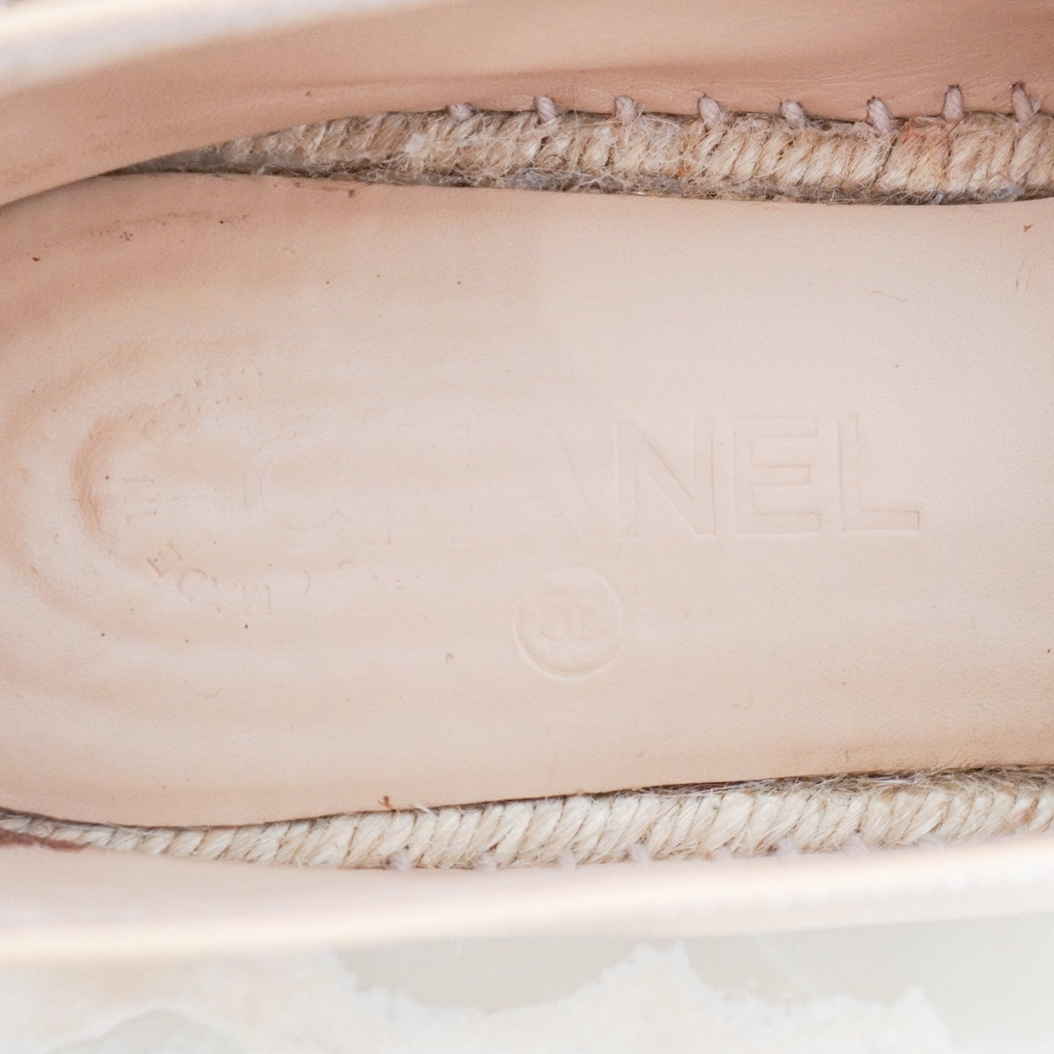 Chanel Nude Leather CC Espadrilles (RRP £750) | Authentic Preloved - Reloved Again