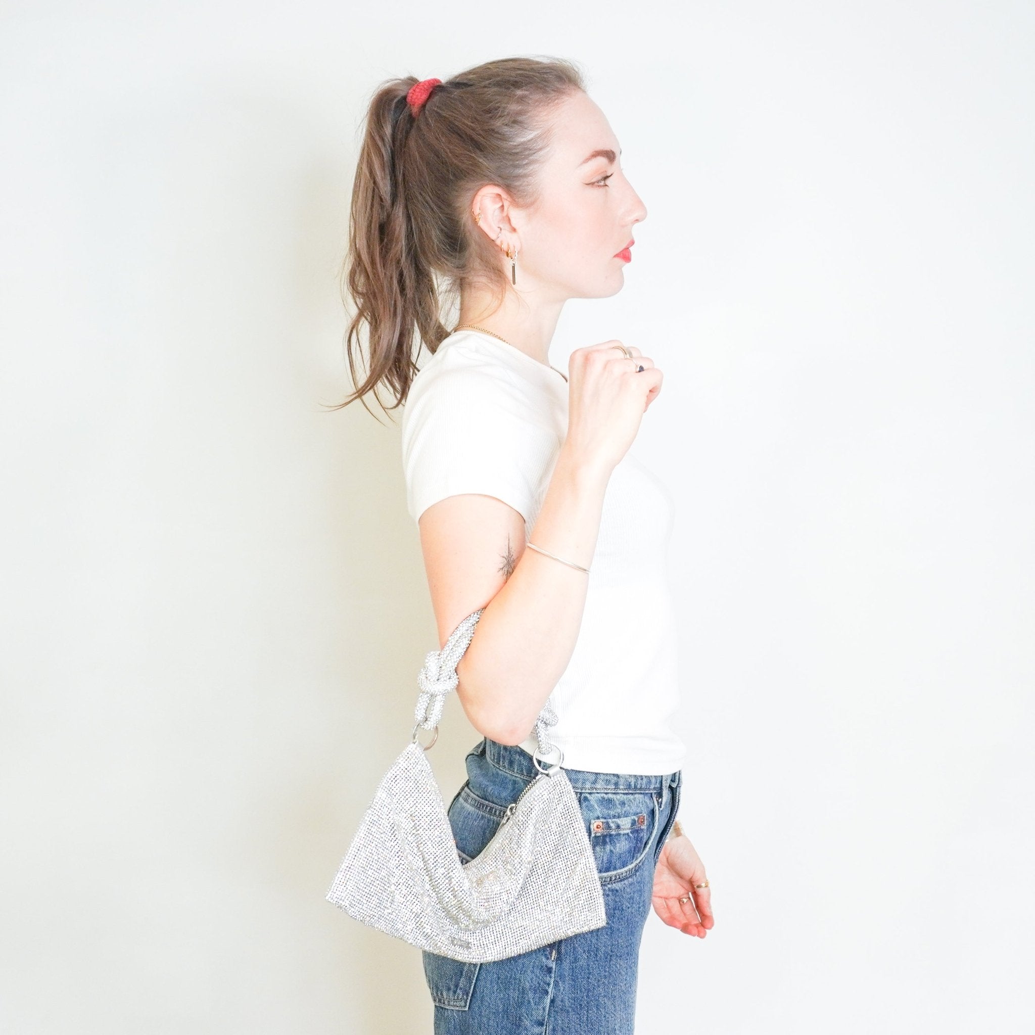 Cult Gaia Crystal Embellished Evening Shoulder Bag (RRP £300) | Authentic Preloved - Reloved Again