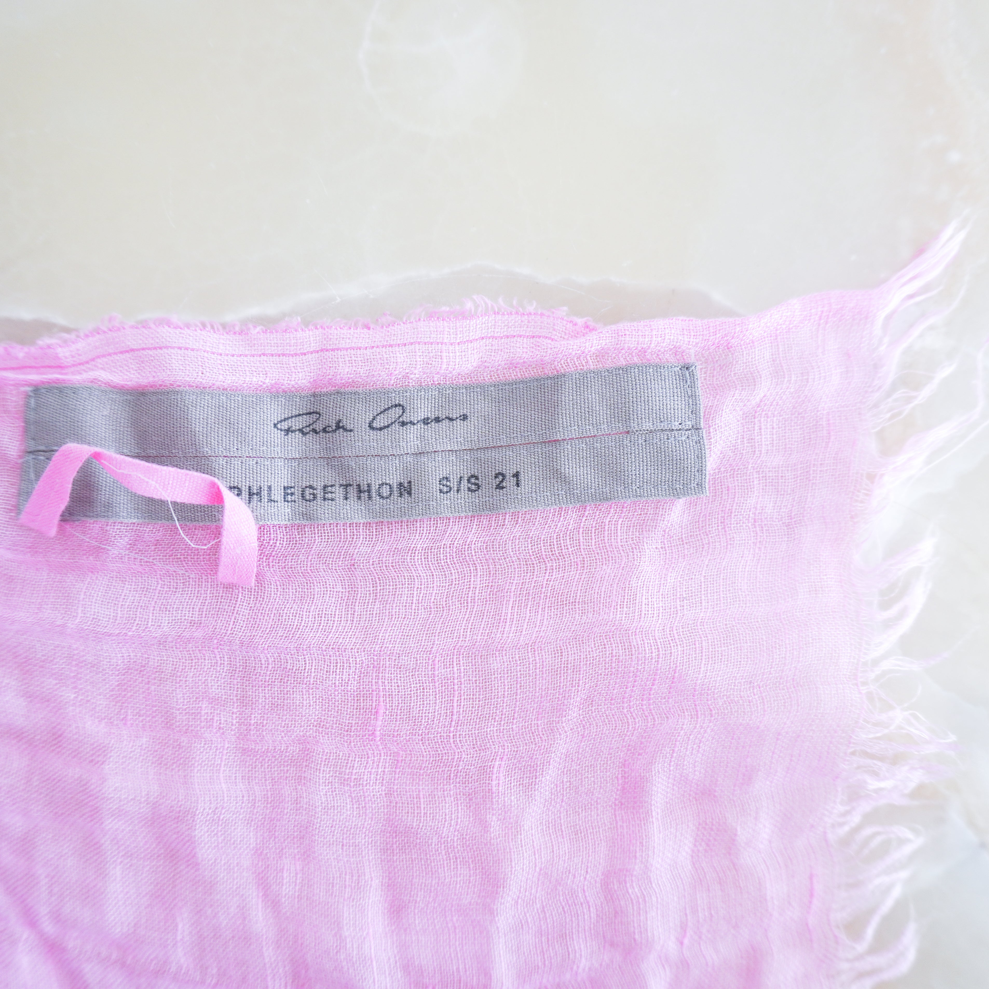 Rich Owens Pink Phlegethon S/S 21 Scarf (RRP £490) | Authentic Preloved FINAL SALE