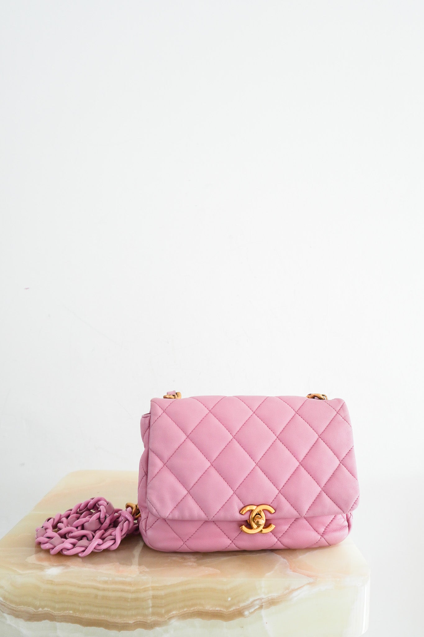 Chanel Small Pink Lambskin Flap Bag RRP £5100 | Authentic Preloved - Reloved Again