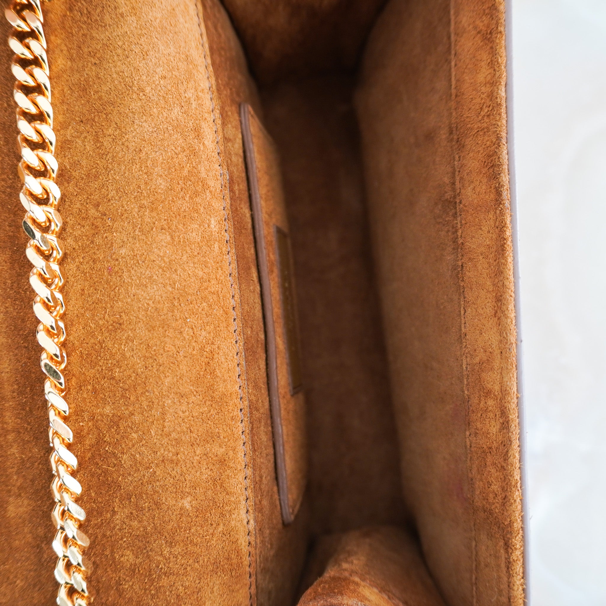 Saint Laurent Brown Suede Fringe Crossbody Bag | Authentic Preloved