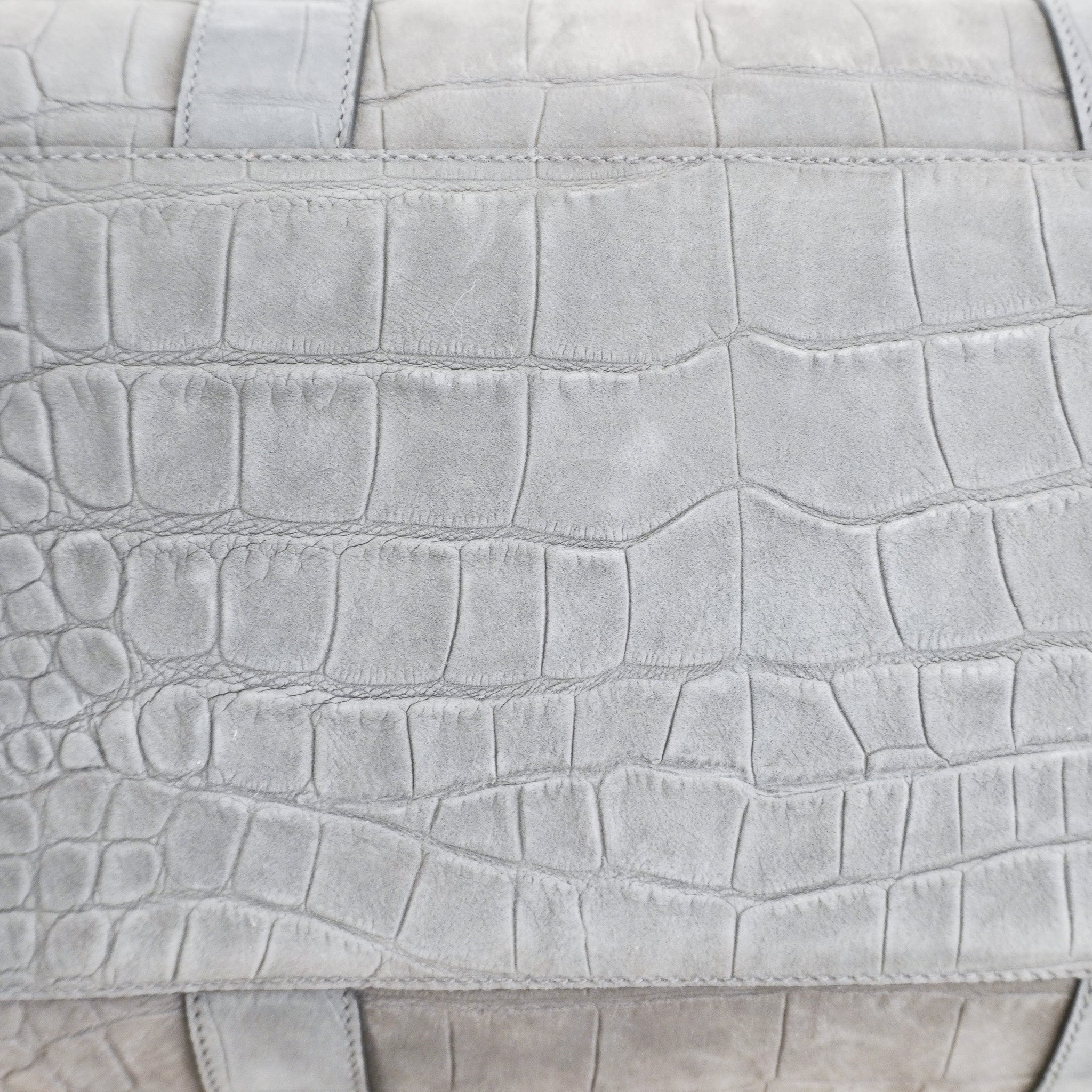 Mulberry Bayswater Croc Tote in Grey RRP £1200 | Authentic Preloved