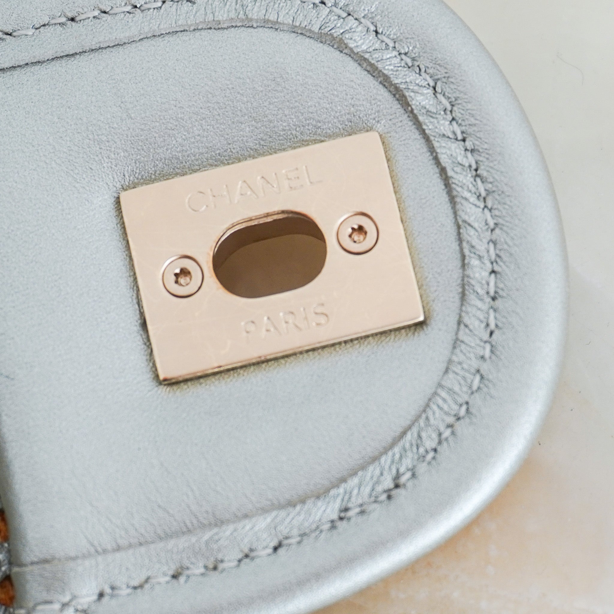 Chanel French Riviera Perforated Metallic Medium Flap Bag | Authentic Preloved