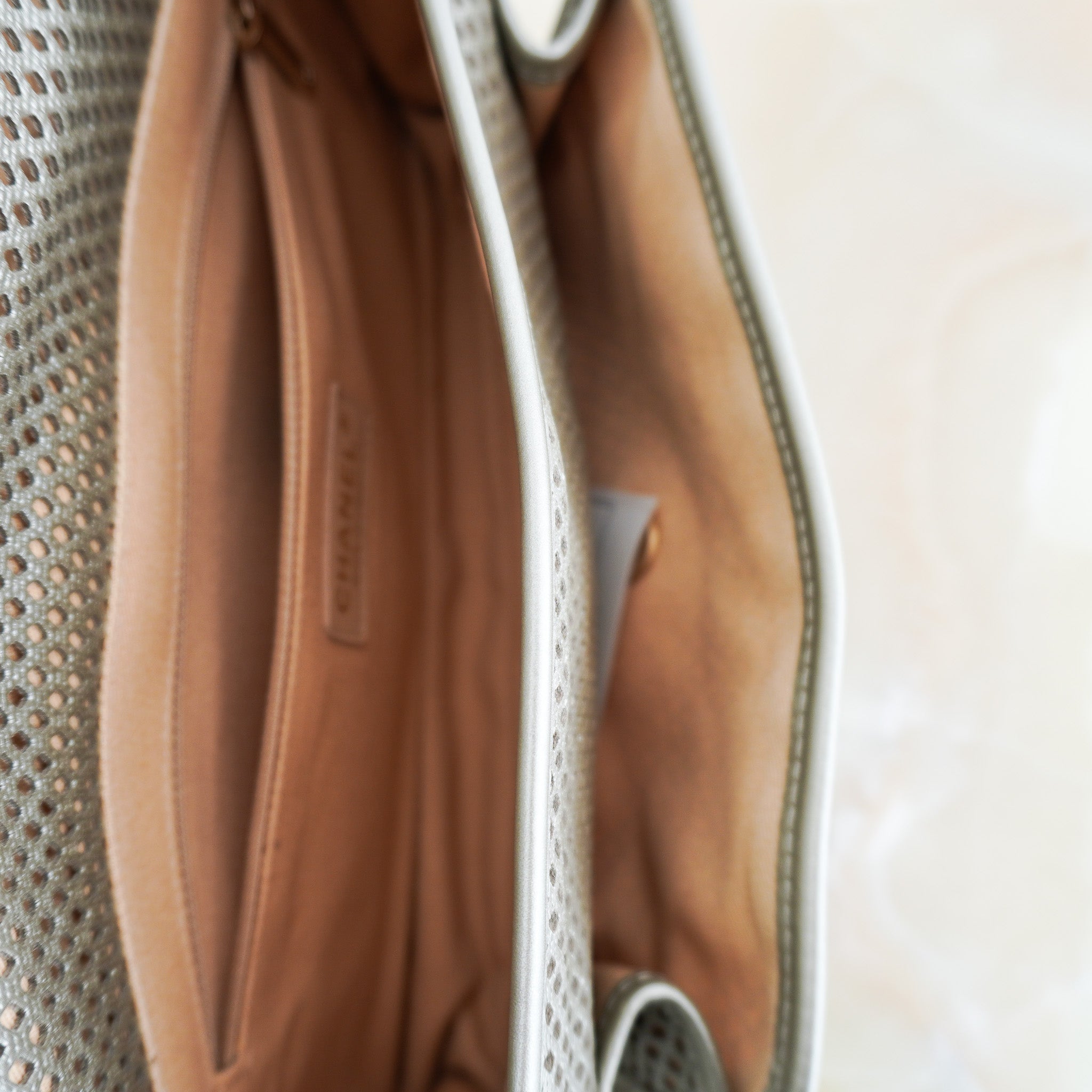 Chanel French Riviera Perforated Metallic Medium Flap Bag | Authentic Preloved