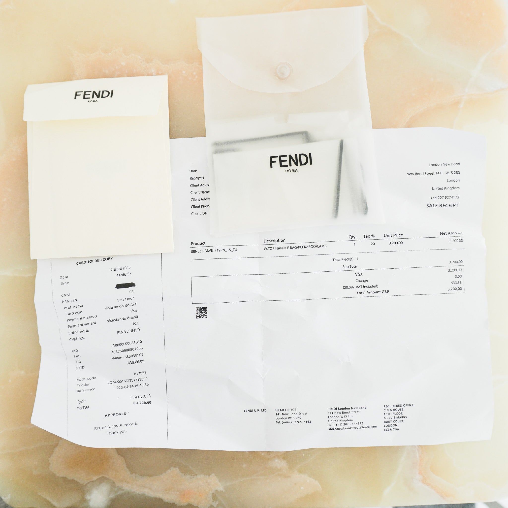 Fendi Peekaboo Mini Tote Bag in Beige RRP £3700 | Authentic Preloved