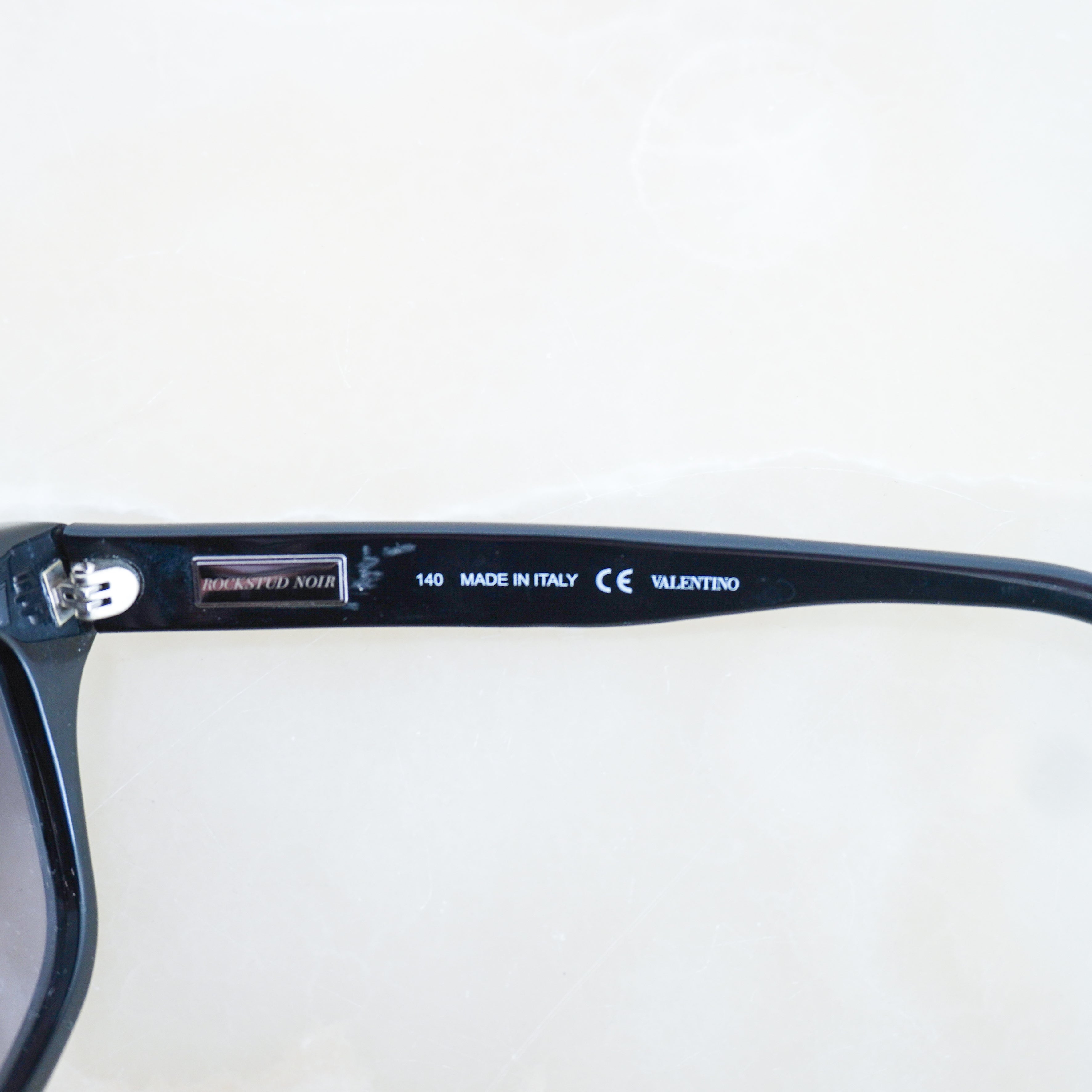 Valentino Rockstud Noir Black Square Sunglasses (RRP £250) | Authentic Preloved FINAL SALE