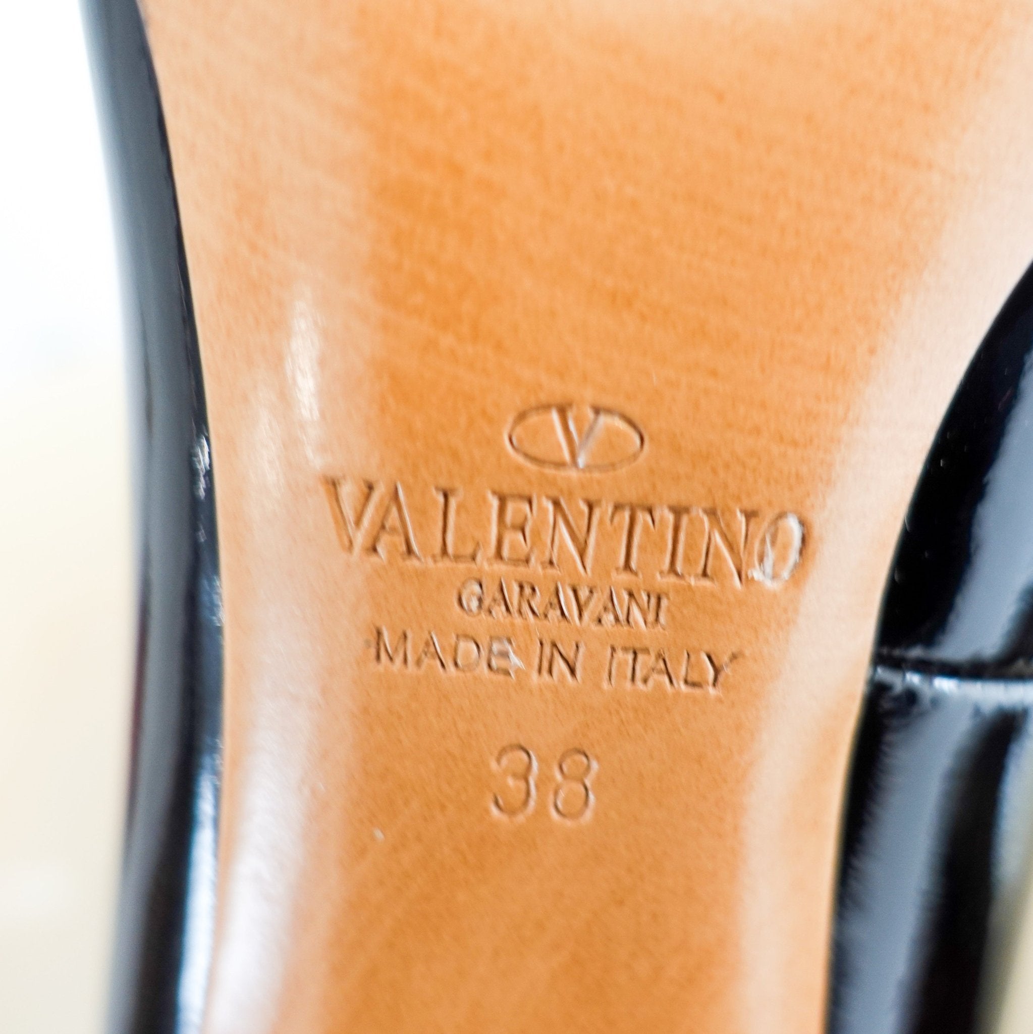 NEW Valentino Black Patent Strappy Love Latch Stiletto Heels RRP £700 | Authentic Preloved - Reloved Again