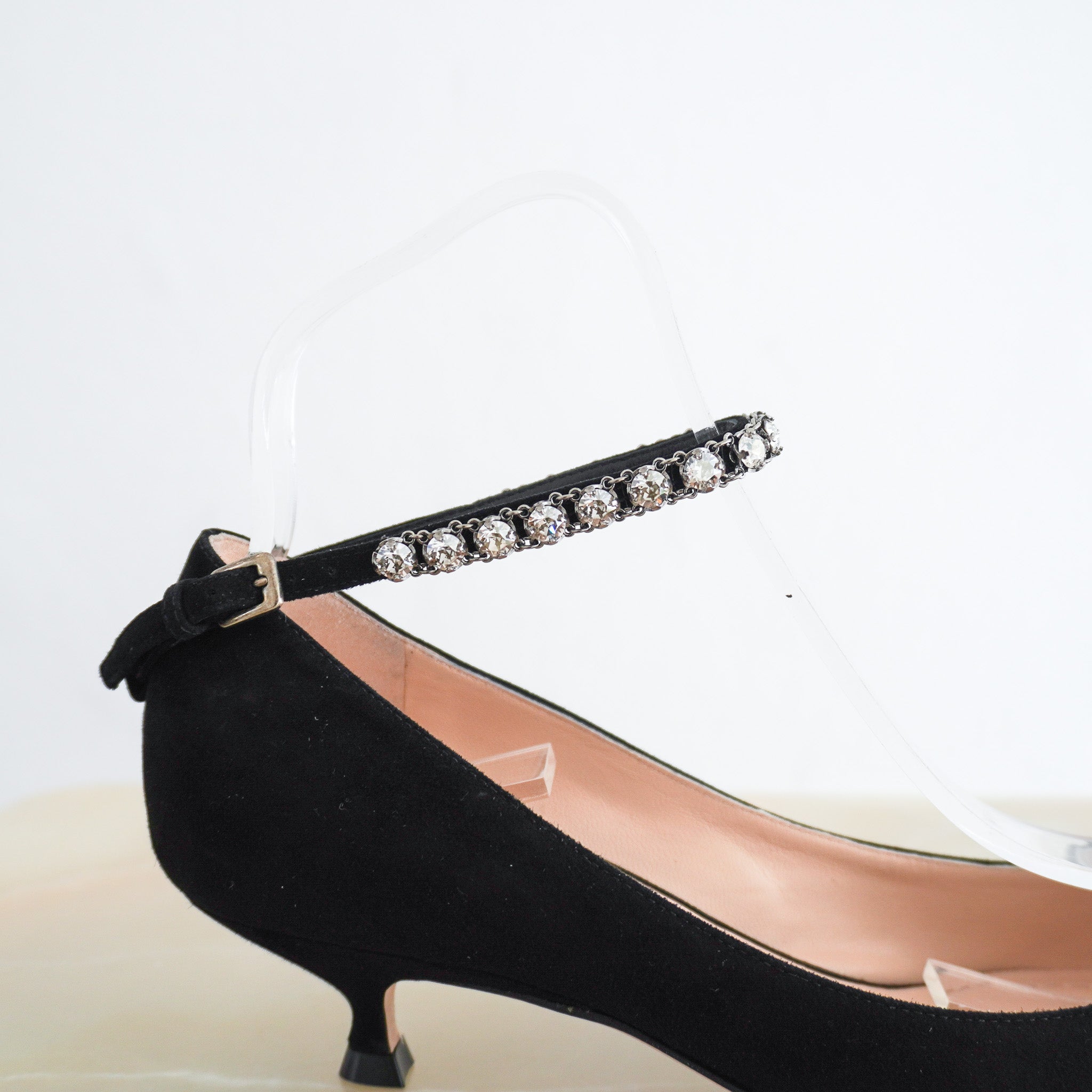 Dior J'Adior Suede Kitten Heel Pumps in Black RRP £465 | Authentic Preloved